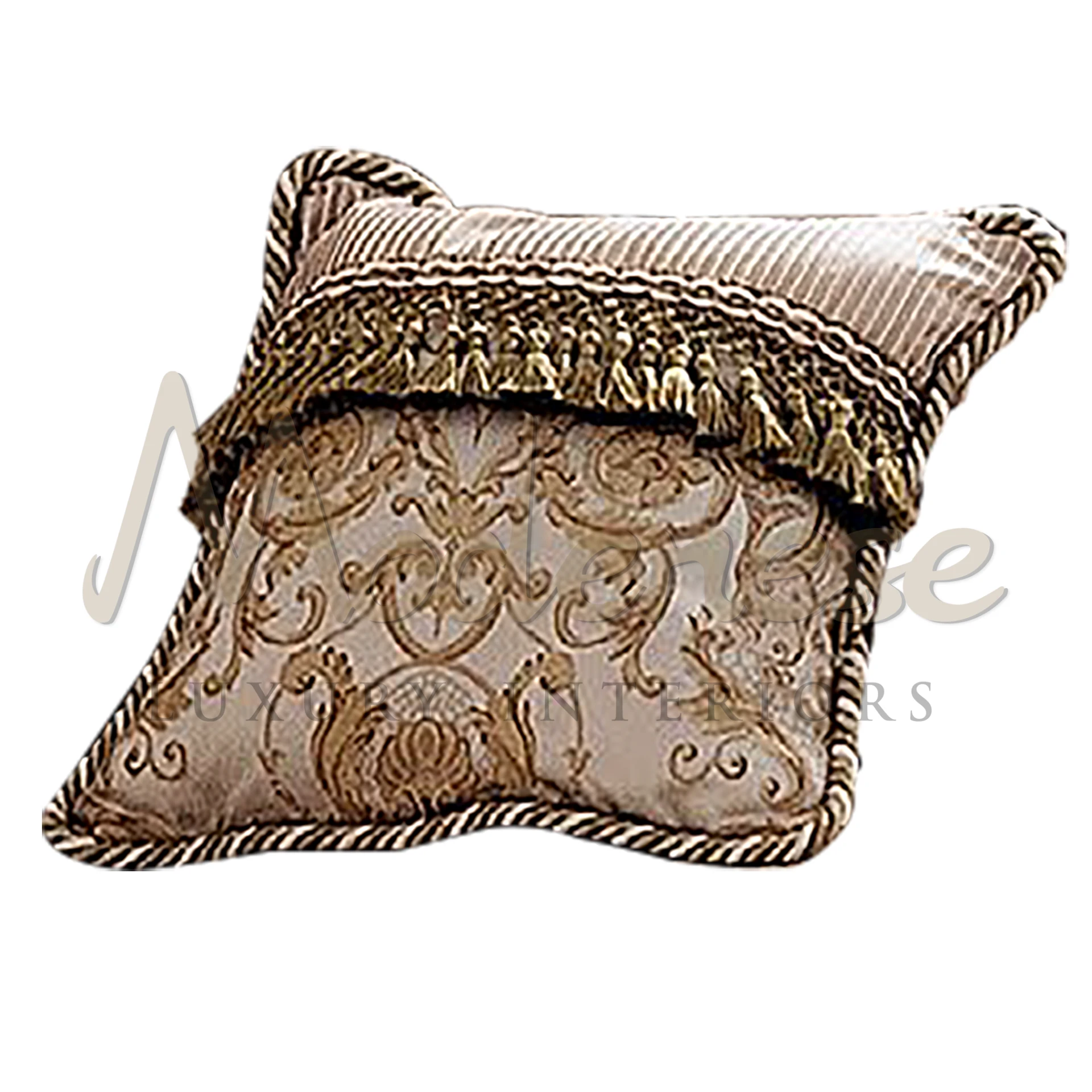 Traditional Brown Pillow with clean lines and classic patterns, reflecting refined Italian elegance and luxury textiles.