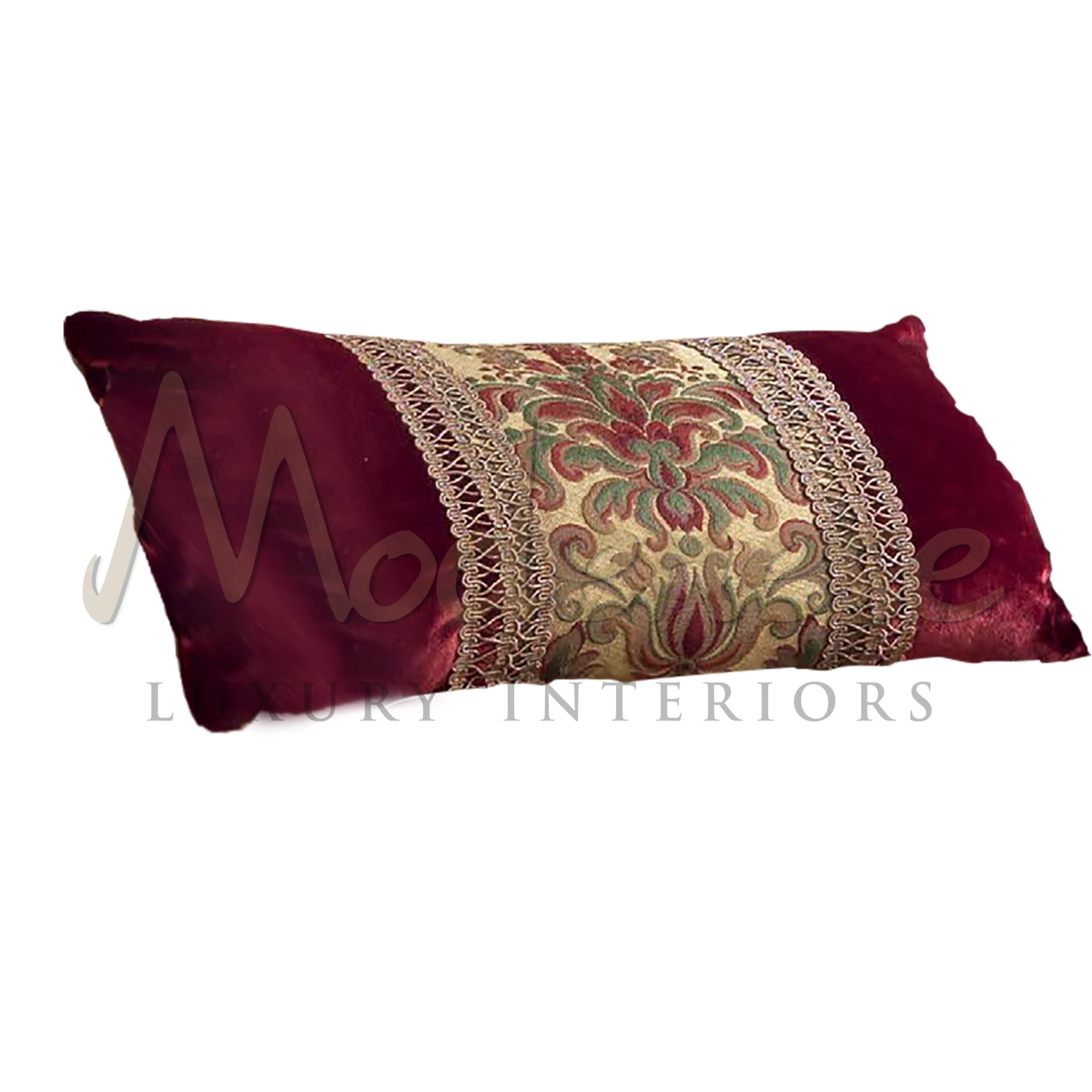 Royal Red Pillow: a symbol of luxury and power, crafted with vibrant high-quality textiles, exuding elegance.