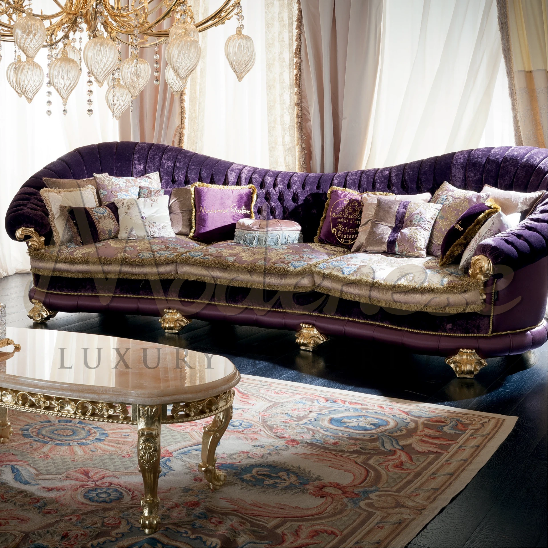 Luxury cushion crafted in Italy, showcasing Modenese elegance with superior materials and meticulous design.
