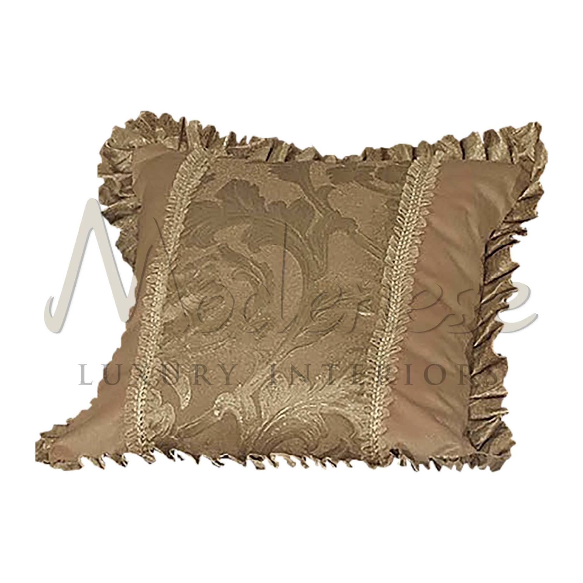 Stunning Designer Pillow displaying intricate patterns and rich textures, a testament to luxurious elegance and sophisticated design.