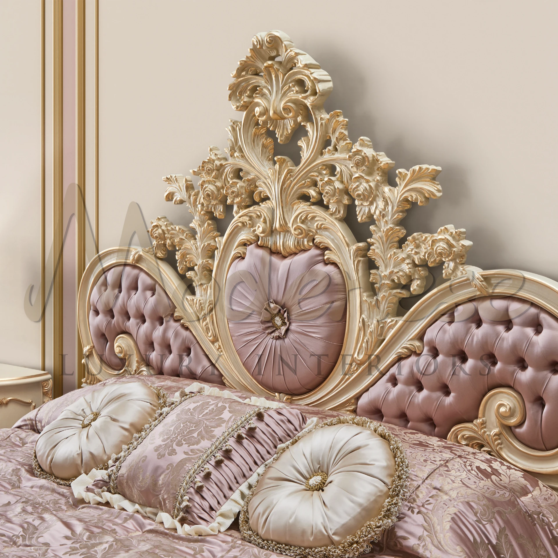 Elegant Traditional Luxury Pillow as a striking accent on an armchair, showcasing timeless style and refined elegance.