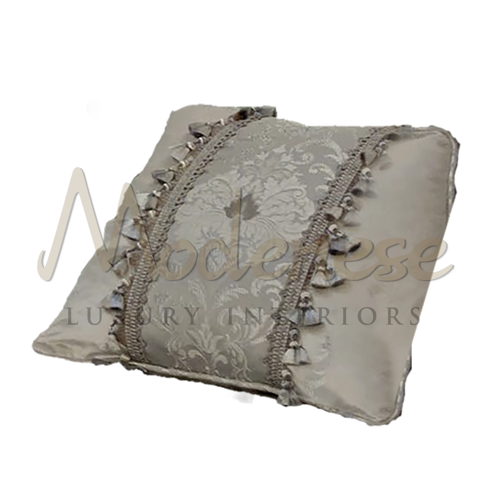 The Exquisite Luxury Pillow enhancing an exquisite bed, epitomizing refined beauty and transforming the bedroom's ambiance.