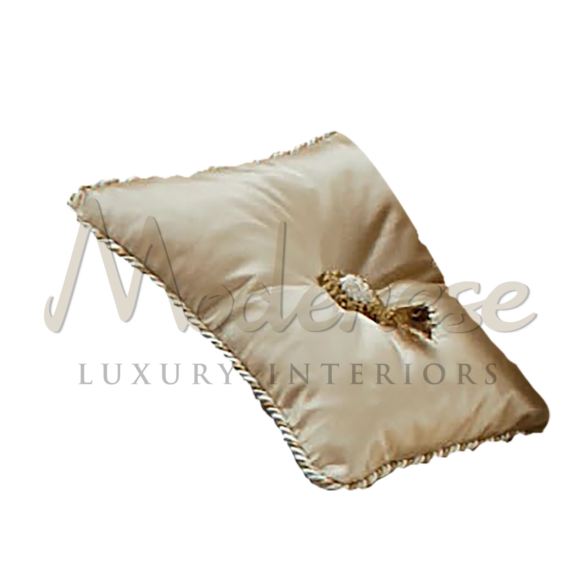 Classical Beige Pillow by Modenese in a serene setting, showcasing its understated design and tranquil elegance.