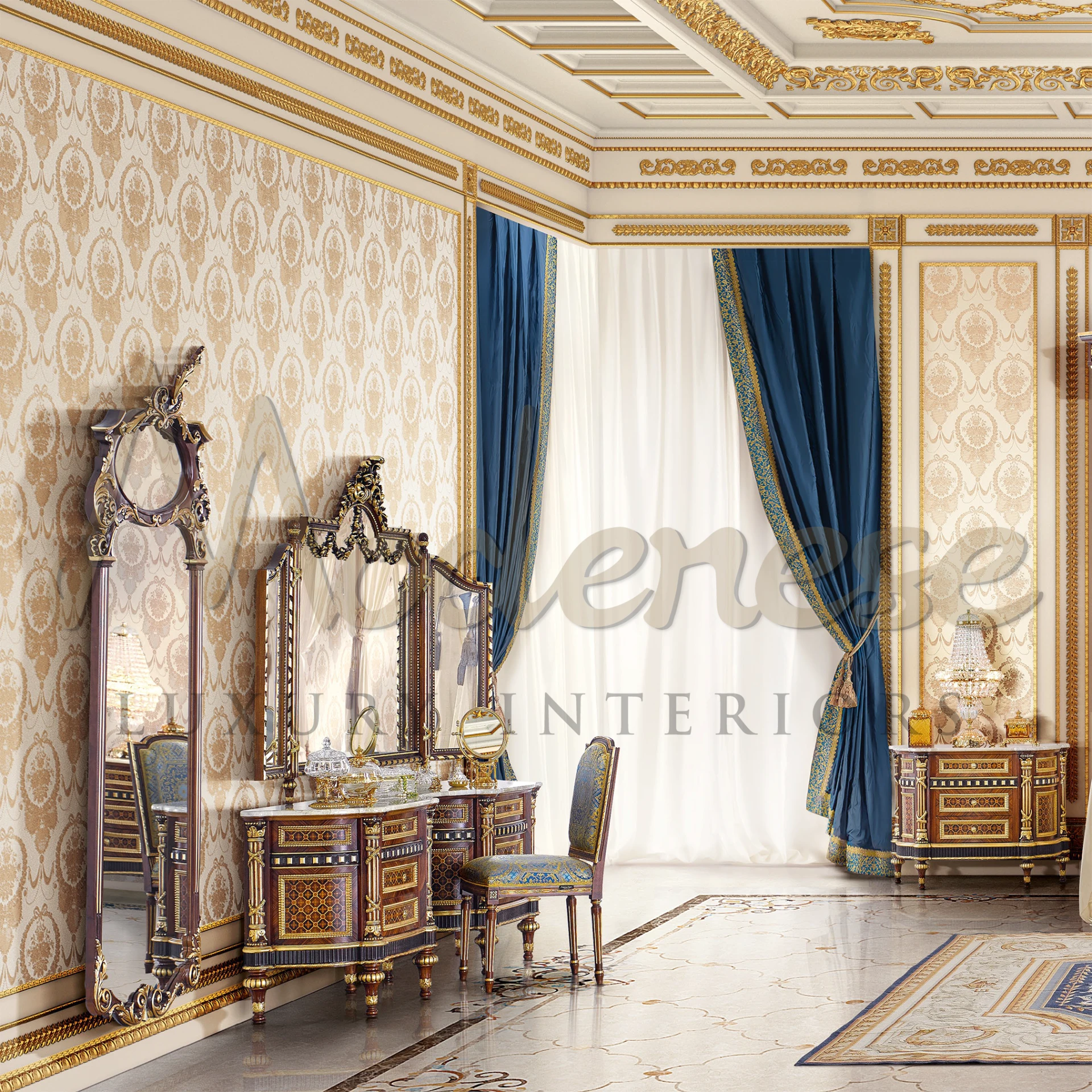 Opulent Royal Blue Curtains, embodying sophisticated grandeur, perfect for creating a regal atmosphere in any room.