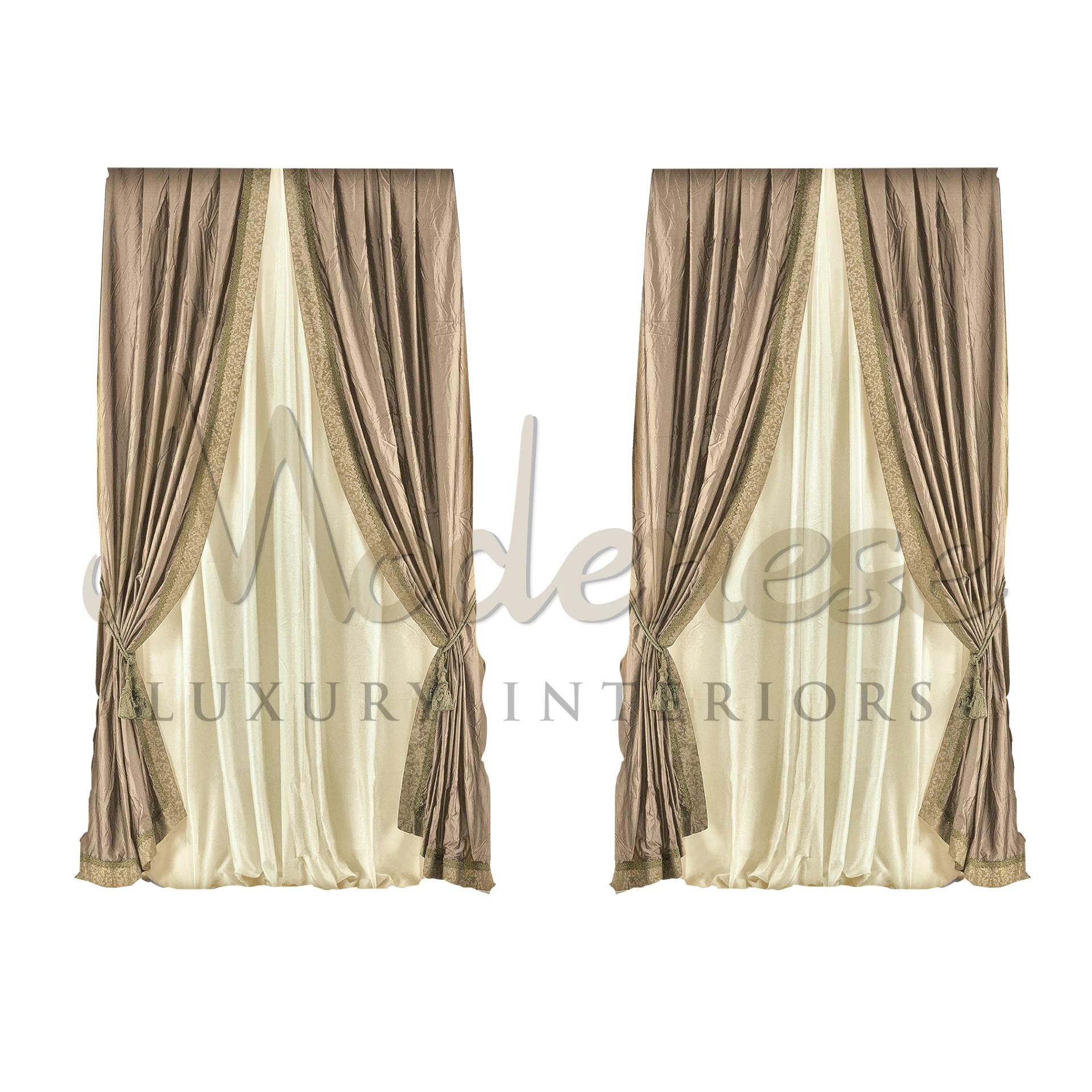 Classical Beige Curtains, embodying classical design, offer a versatile backdrop, enhancing interiors with their luxury and softness.
