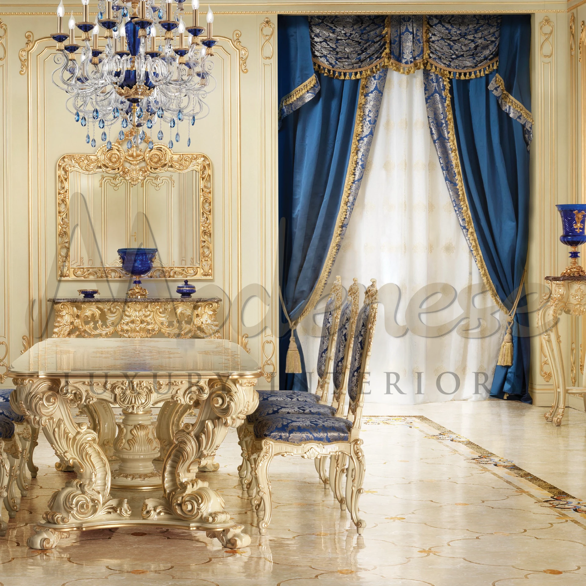 Elegant and opulent, these Royal Blue Curtains enhance any decor, offering a touch of royal prestige and luxury craftsmanship.