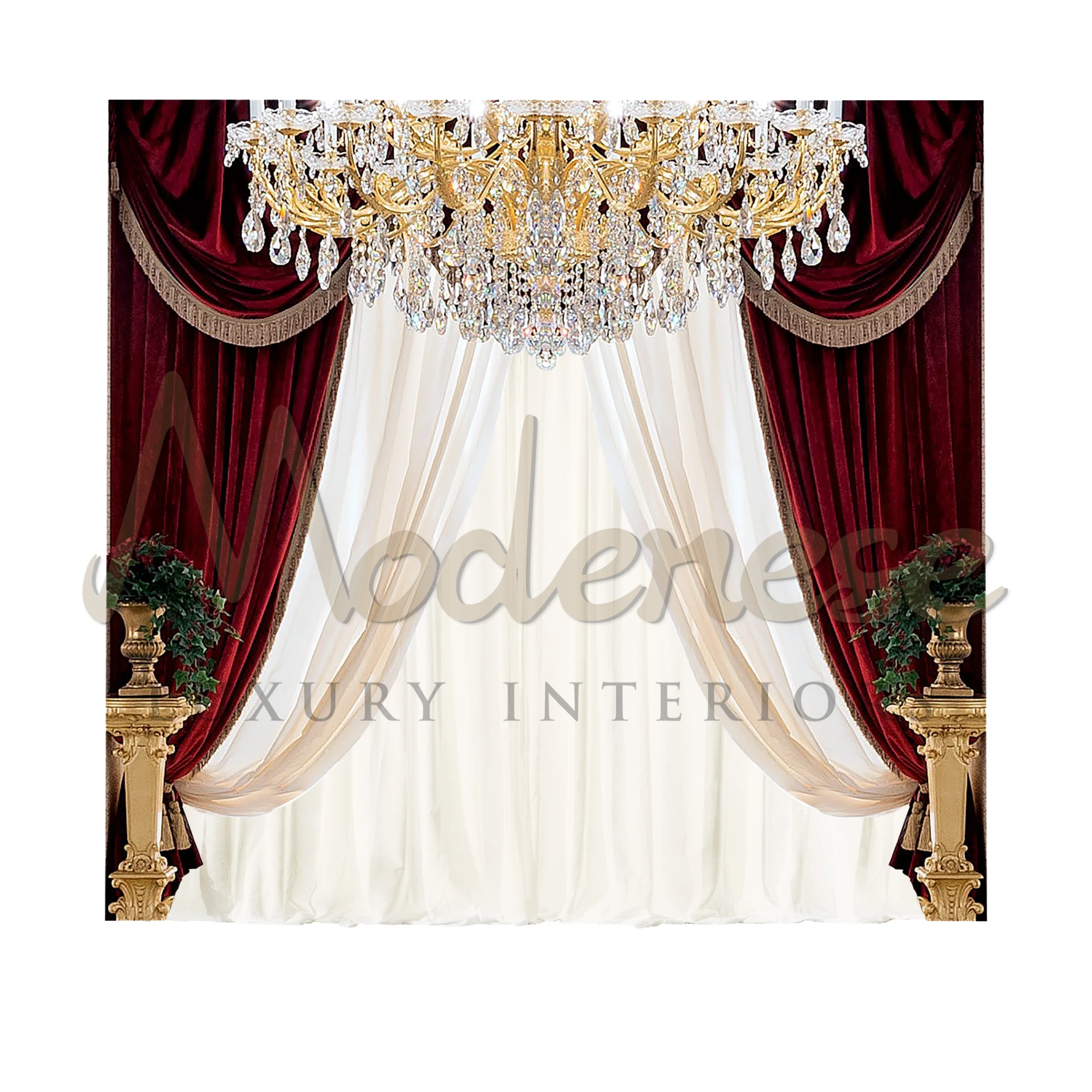 Classical Bordeaux Curtains, embodying classical design, add a rich, opulent touch to interiors with their deep wine hue