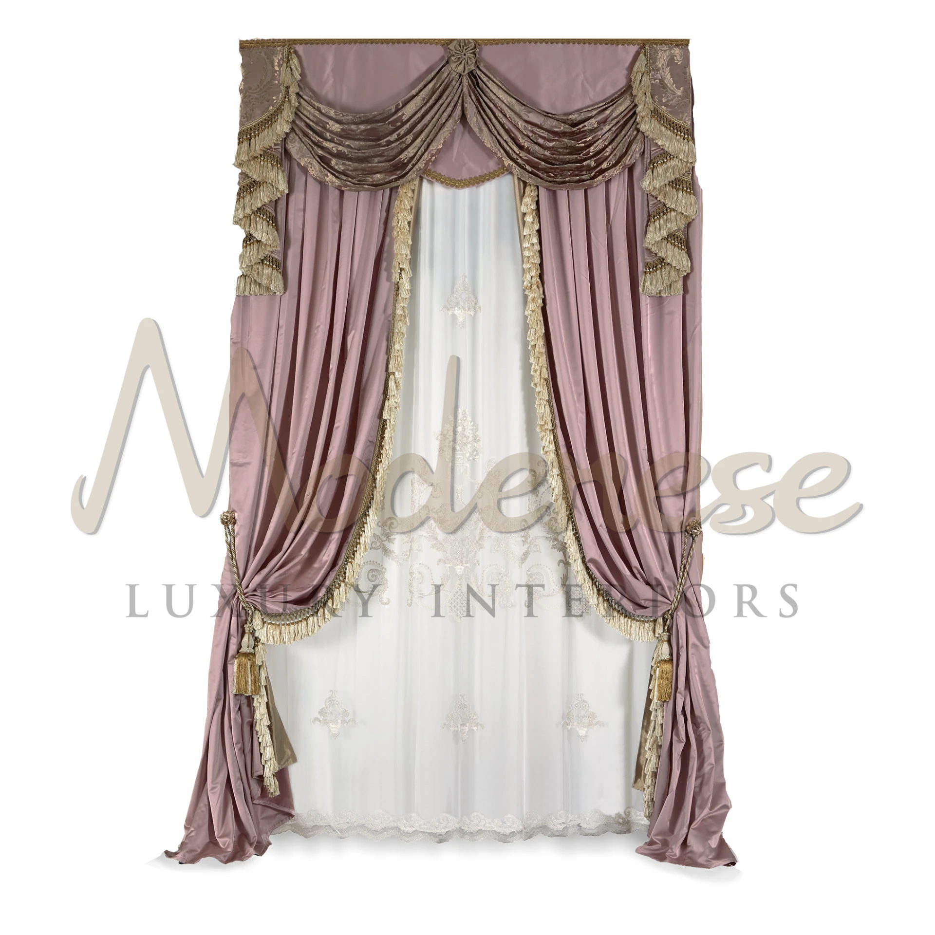 Classical Silk Curtains with a smooth, luxurious drape, enhancing the room's ambiance with their subtle and elegant sheen.