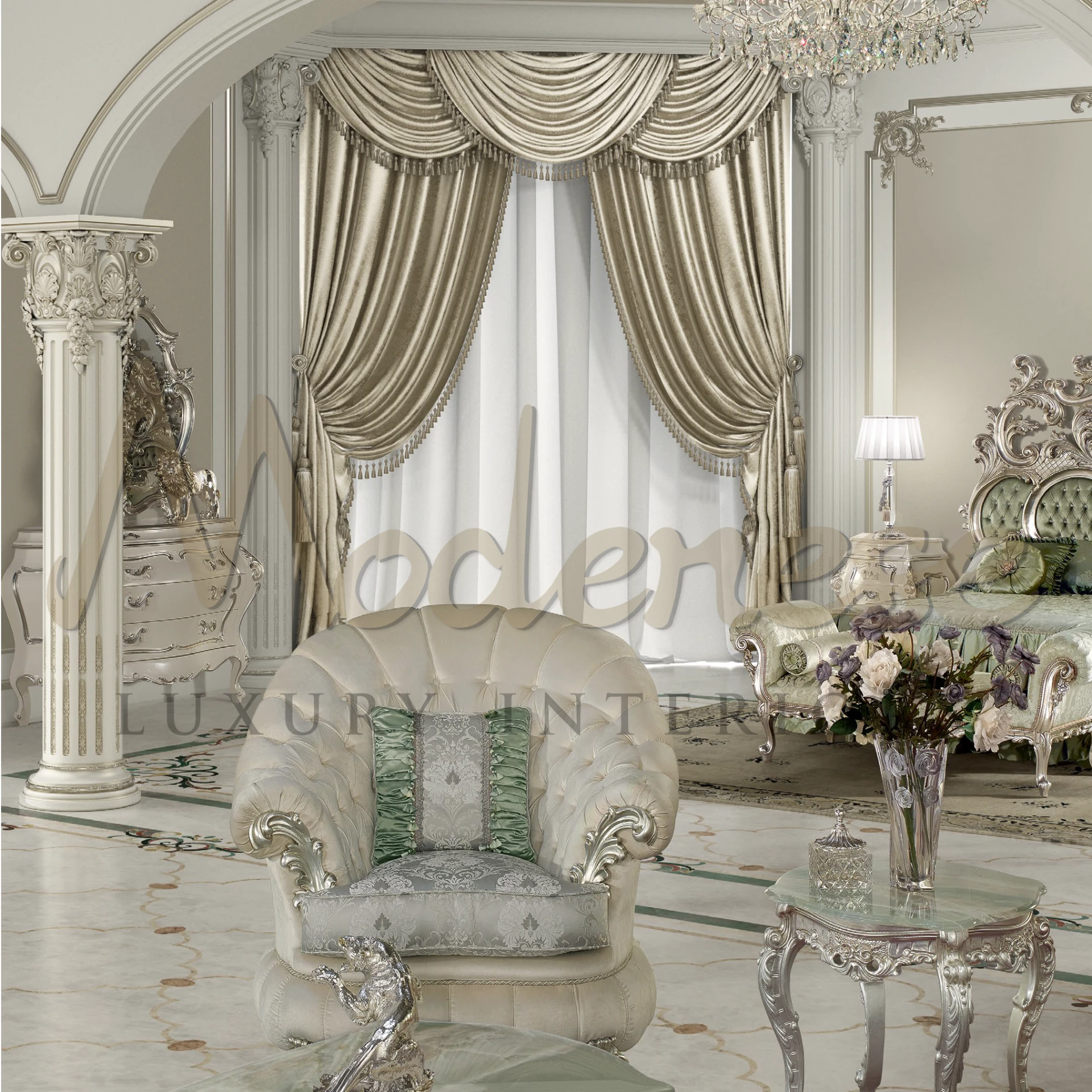 Luxurious and smooth, the Traditional Grey Curtains crafted in Italy, embody timeless elegance with their premium fabric and design.