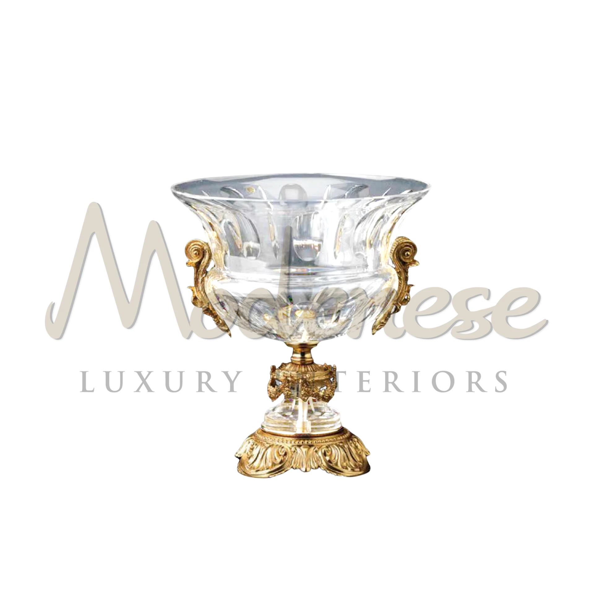 Royal Style Vase with elegant gold leaf finish, enhancing luxury interiors with its glamorous and sleek design.
