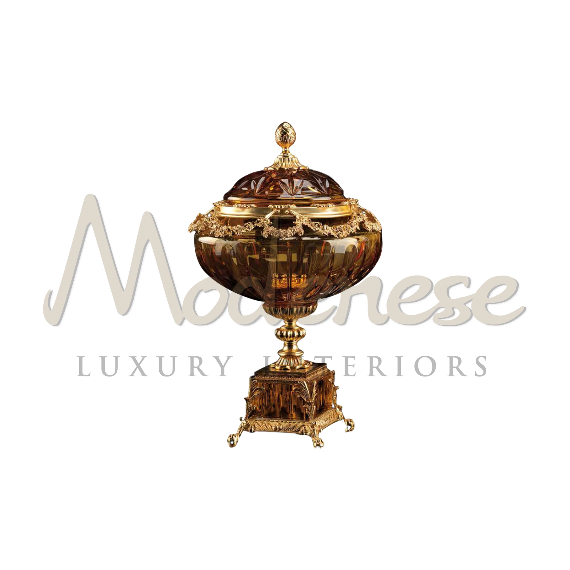 Imperial Luxury Vase in Italian style, perfect as a statement piece with its ornate details and luxurious materials.