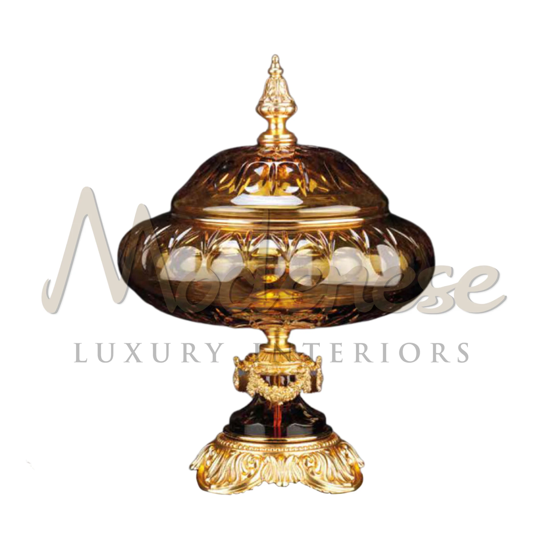 Modenese Traditional Glass Bowl, symbol of elegance and traditional style, perfect for luxury interior design and high-end decor.






