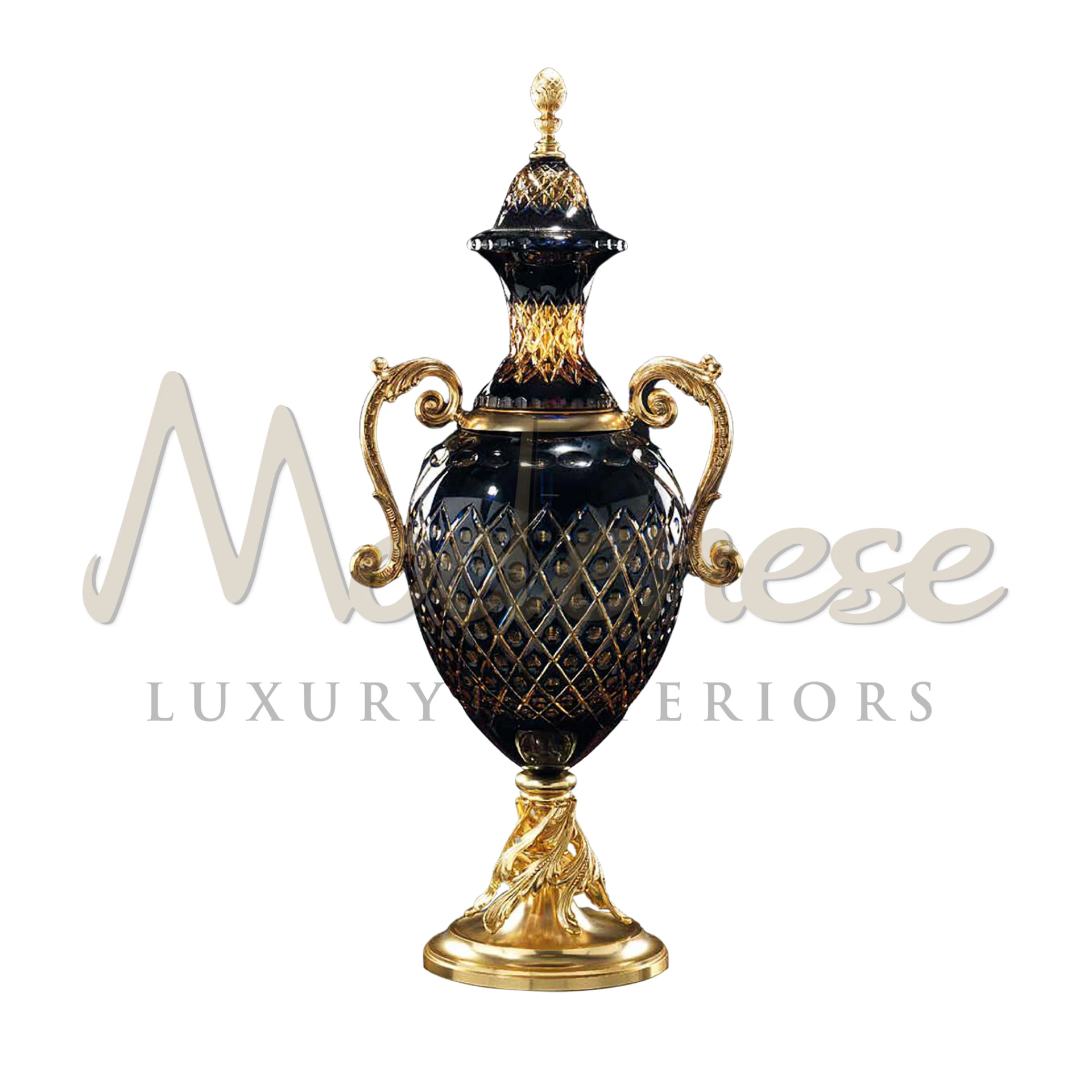 Oversized Giant Glass Amphora by Modenese, exuding grandeur with ancient Greek design, ideal for making a bold statement in luxury interiors.







