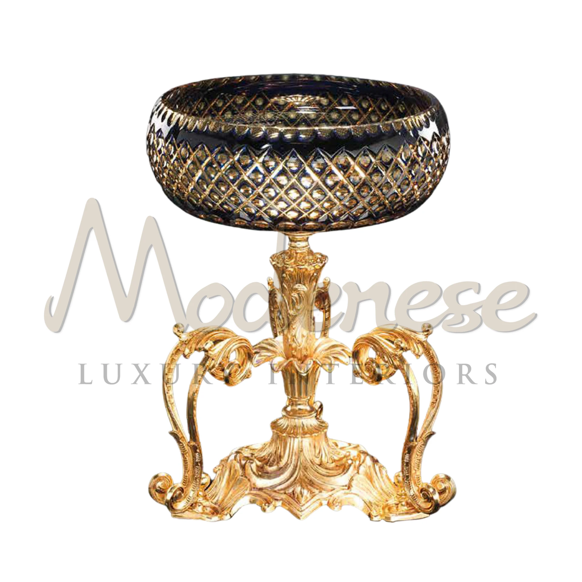 Classical Figured Bowl by Modenese, crafted in glass or crystal with intricate scenes, ideal for luxury interiors.






