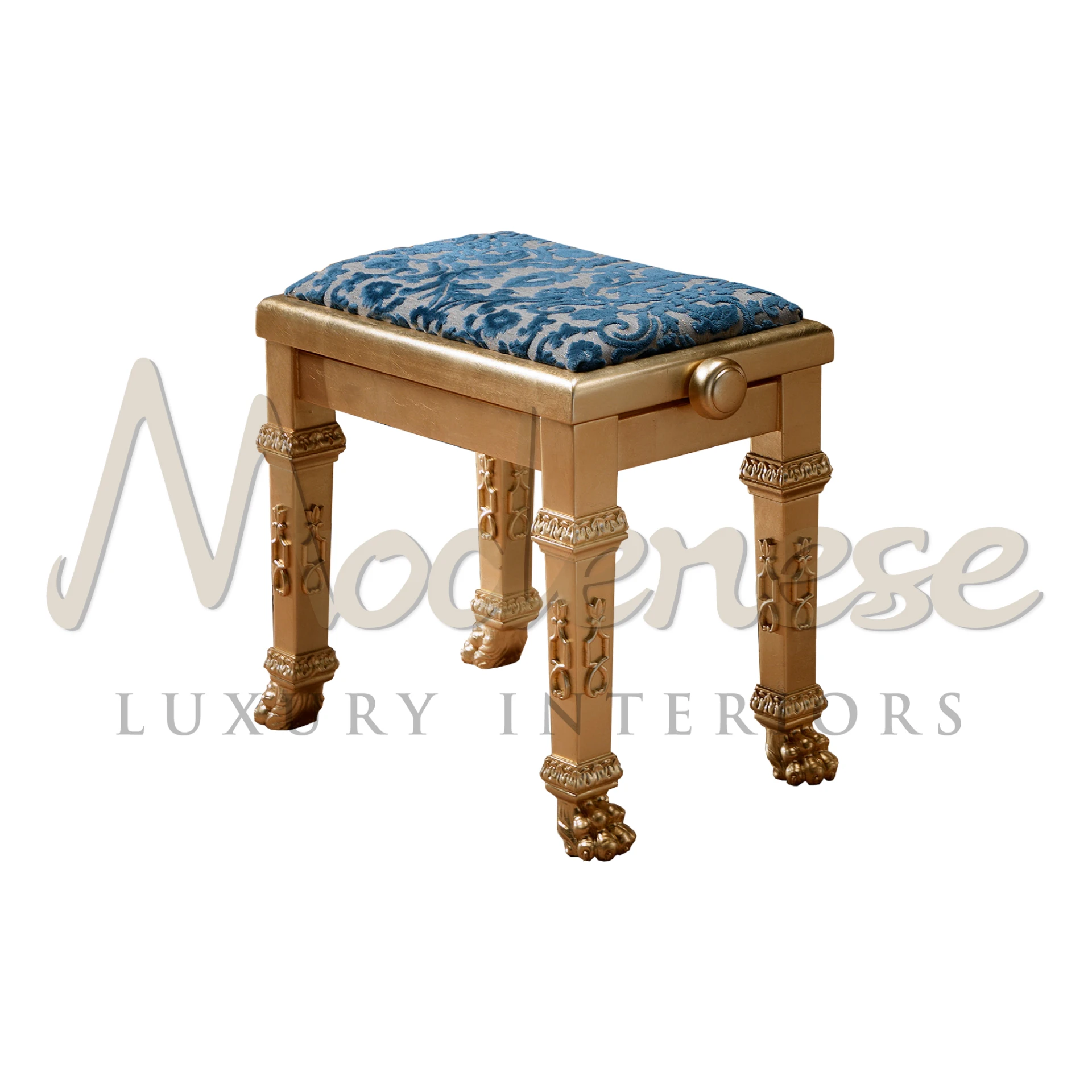 Regal Comfort: Piano Stool with Lion Legs for Your Music Room