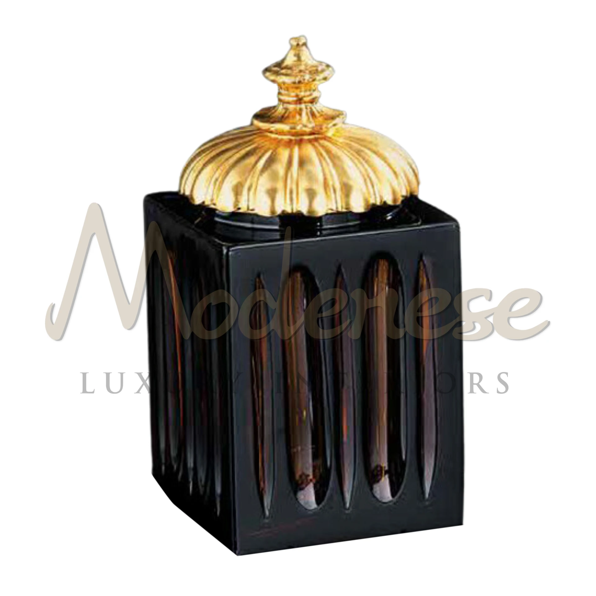 Classical Dark Glass Box with intricate designs, offering timeless elegance and sophistication for luxury interior decor.