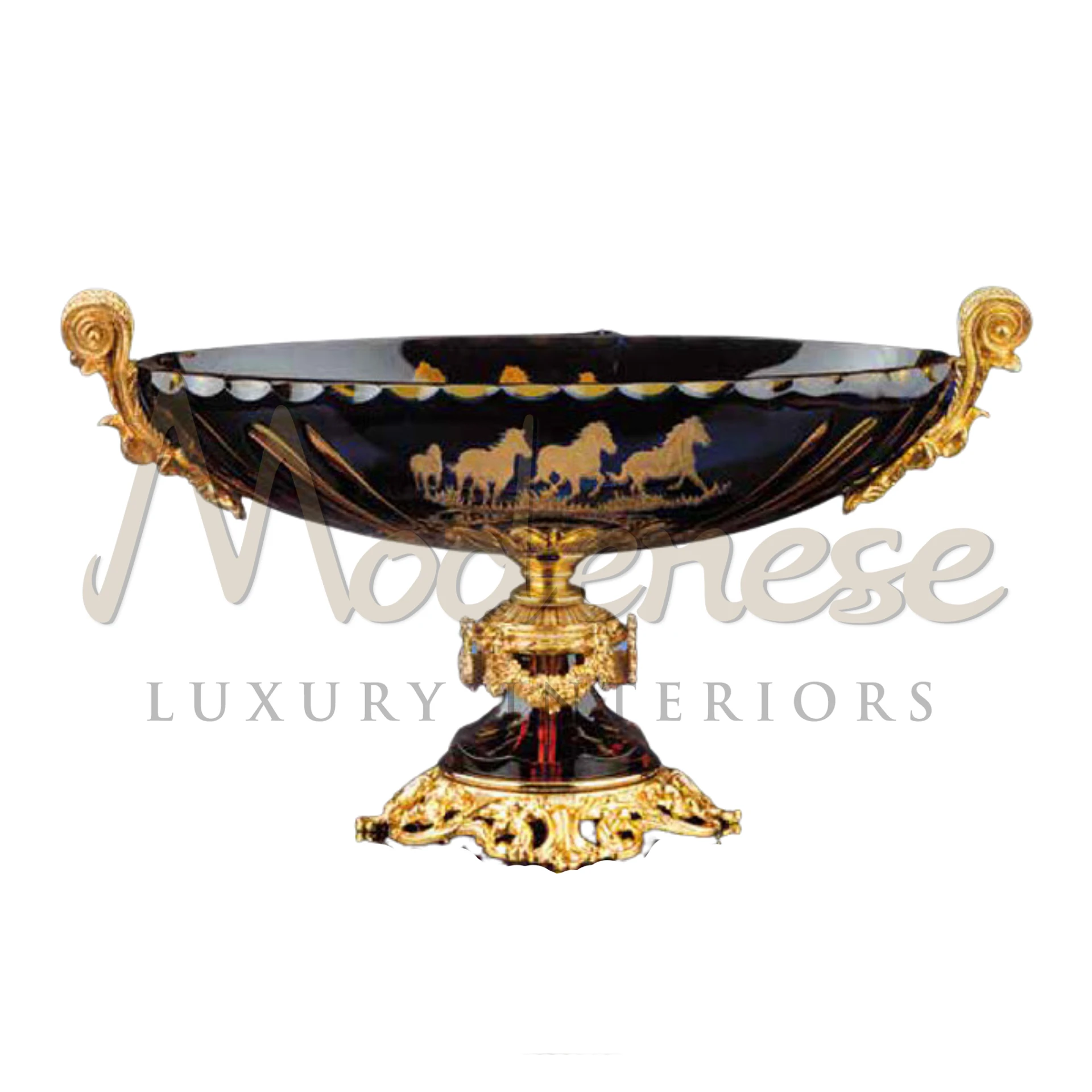 High-end Luxury Dark Glass Bowl, exuding sophistication and elegance, perfect for enhancing the luxury of interior spaces.