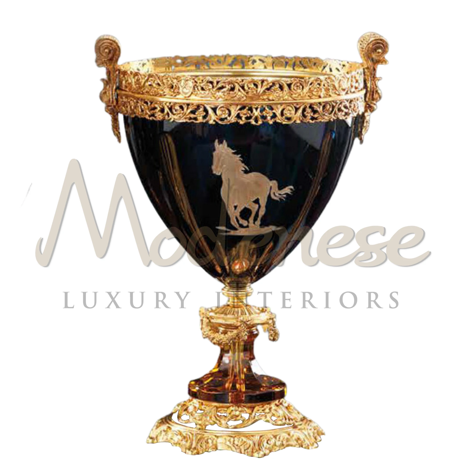 Intricately designed Victorian luxury glass vase, ideal for adding classic elegance to any luxury interior.