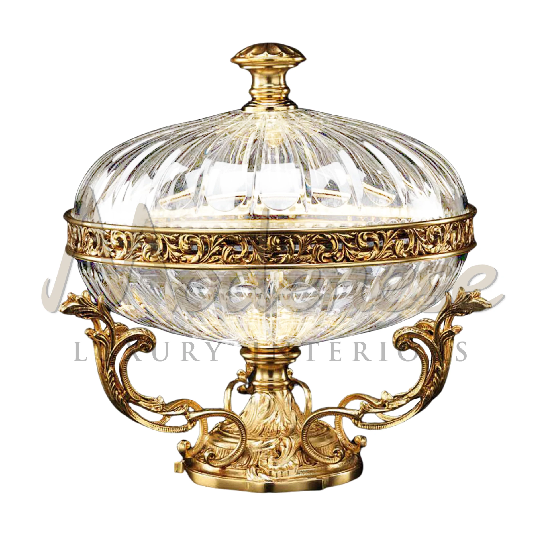 Modenese Luxury Glass Closed Box, a sophisticated and functional piece for enhancing luxury interior design.