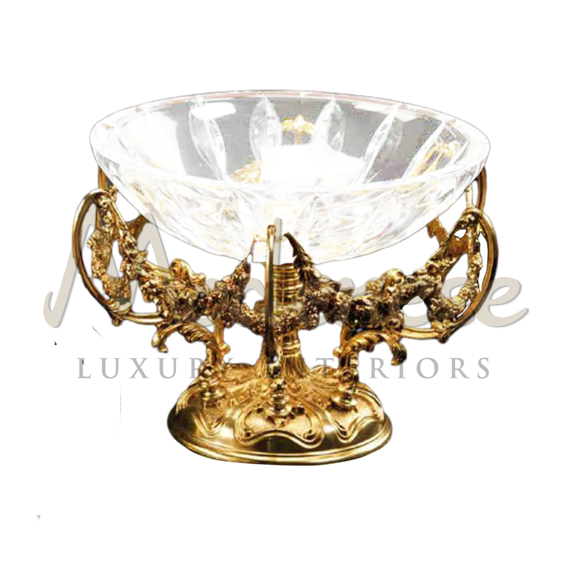 Contemporary Modenese Stylish Glass Bowl, showcasing superior craftsmanship for a modern, luxurious interior design.