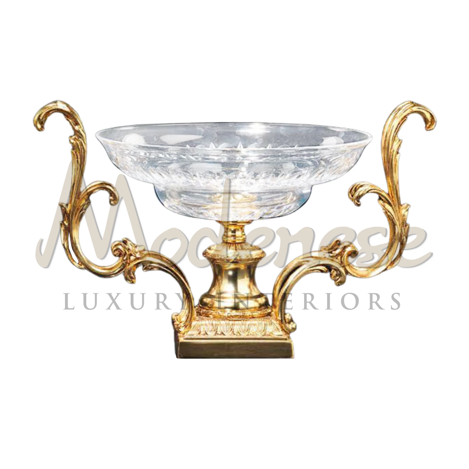 Luxury Gold Two Handled Bowl, ideal as a decorative centerpiece or functional serving dish, embodying elegance and luxury.