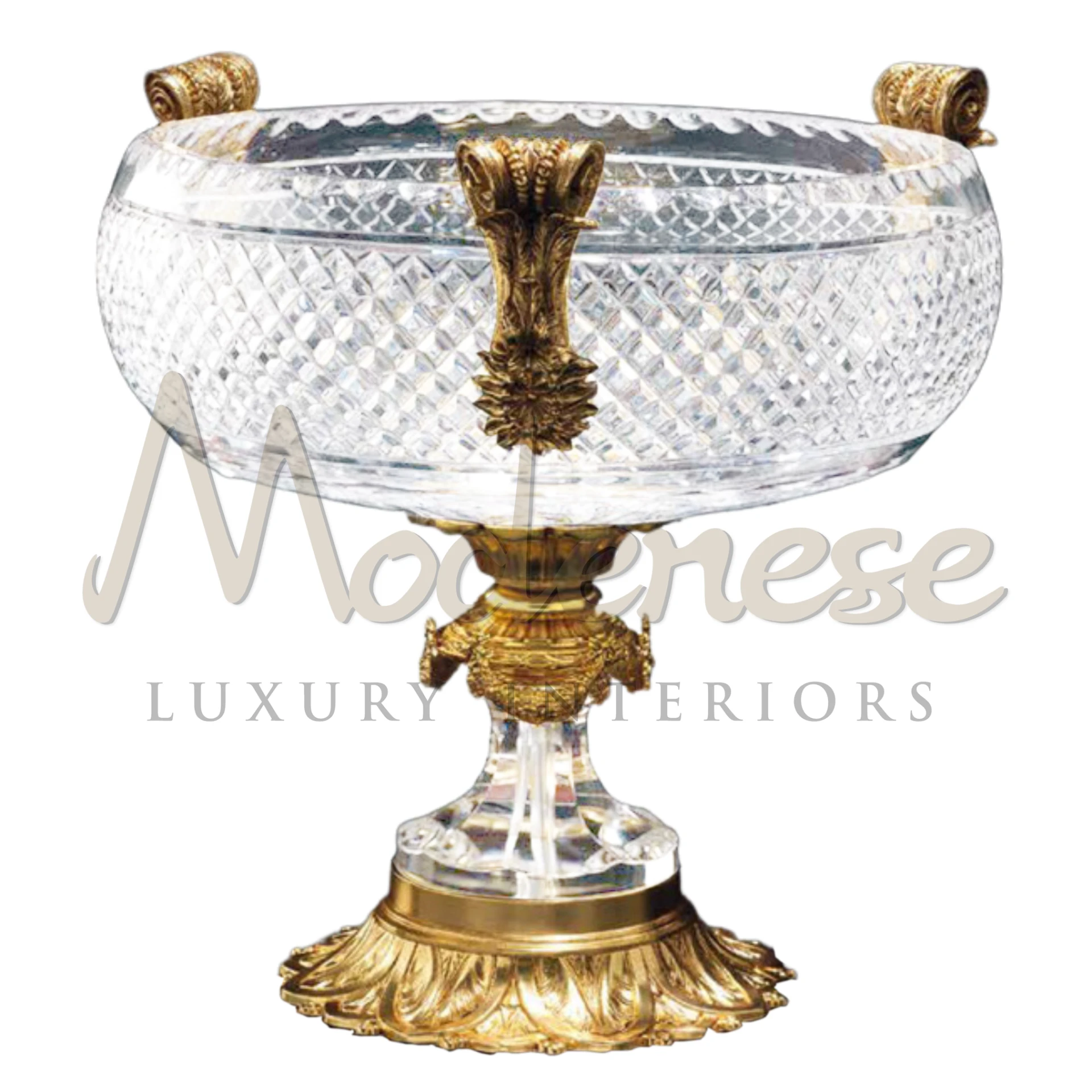 Imperial Crystal Pedestal Bowl, a symbol of luxury and elegance with high-quality crystal and intricate detailing, perfect for upscale deco