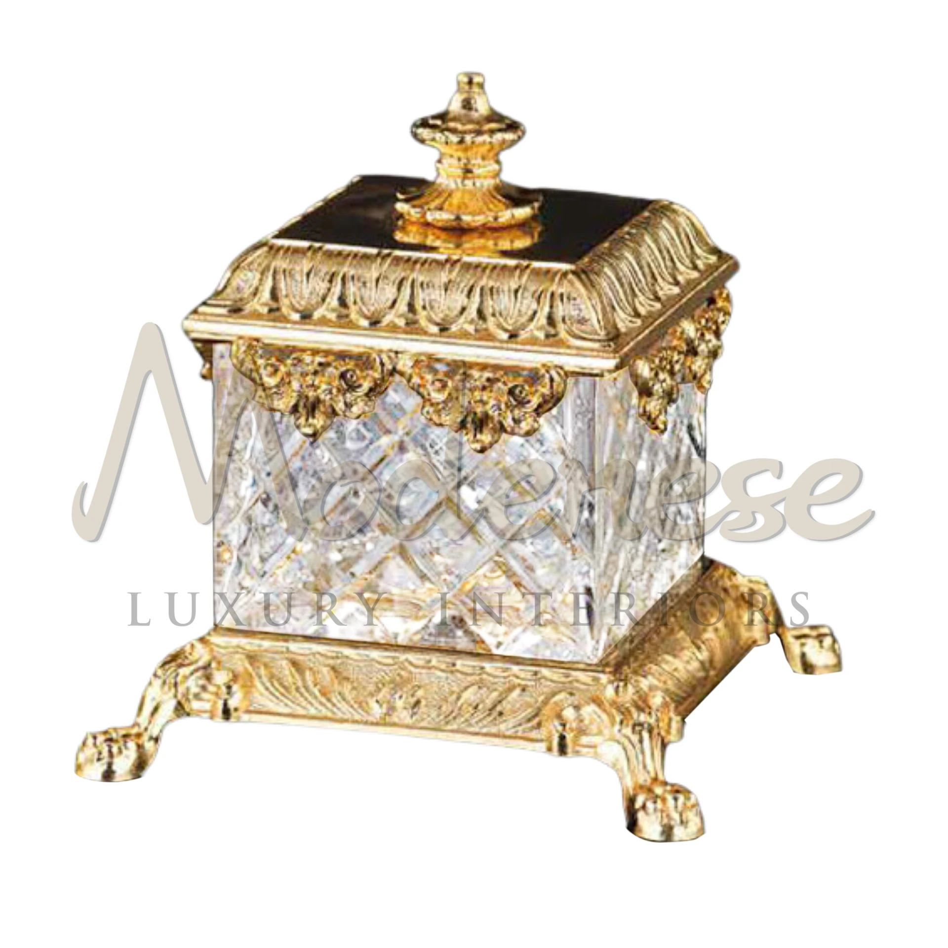 Elegant Gorgeous Glass Box, perfect for storing jewelry or keepsakes, combining high-quality materials with sophisticated design.