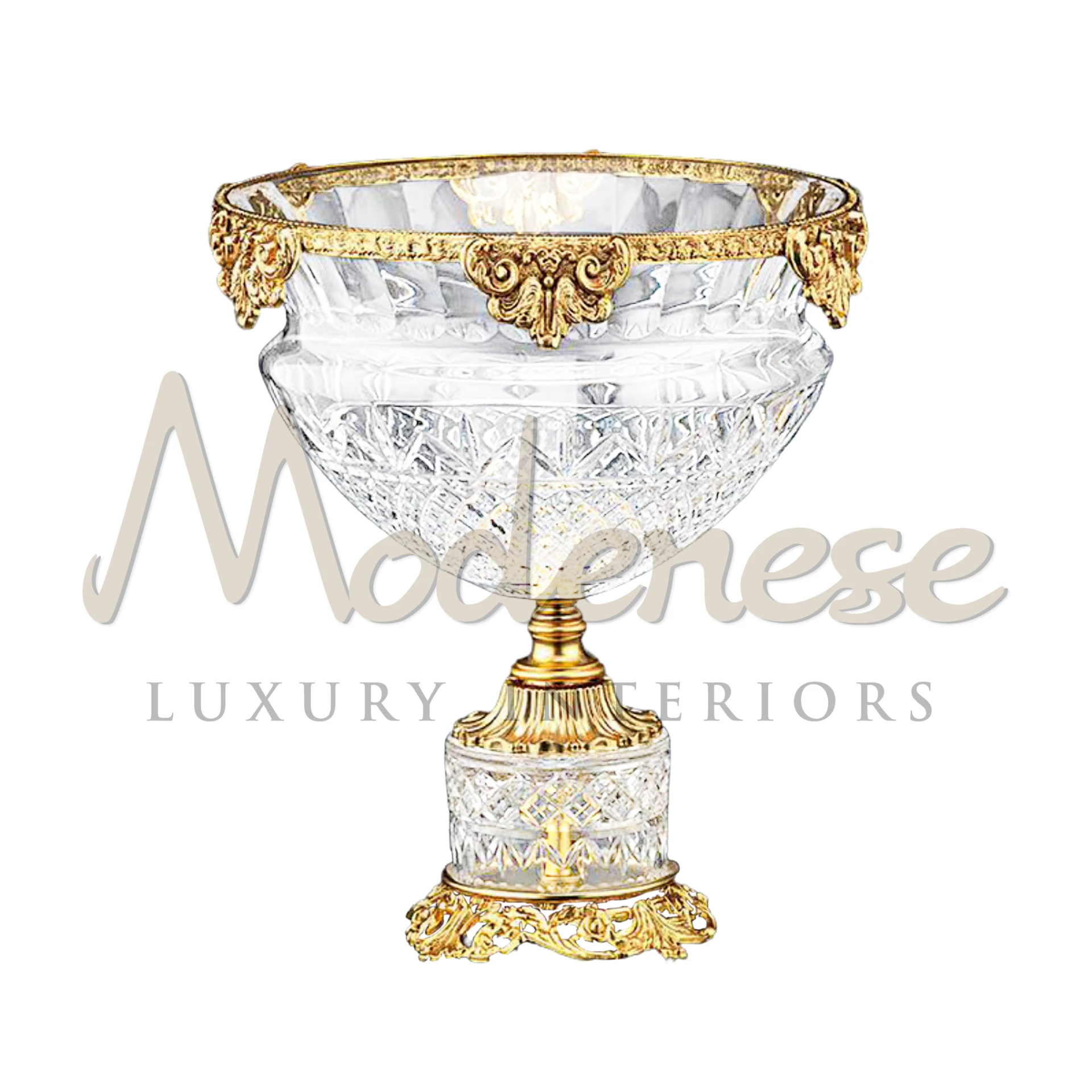 Imperial Glass Gold Ornamented Vase, a Modenese Furniture masterpiece, ideal for adding sophisticated elegance to luxury interiors with its classic design.