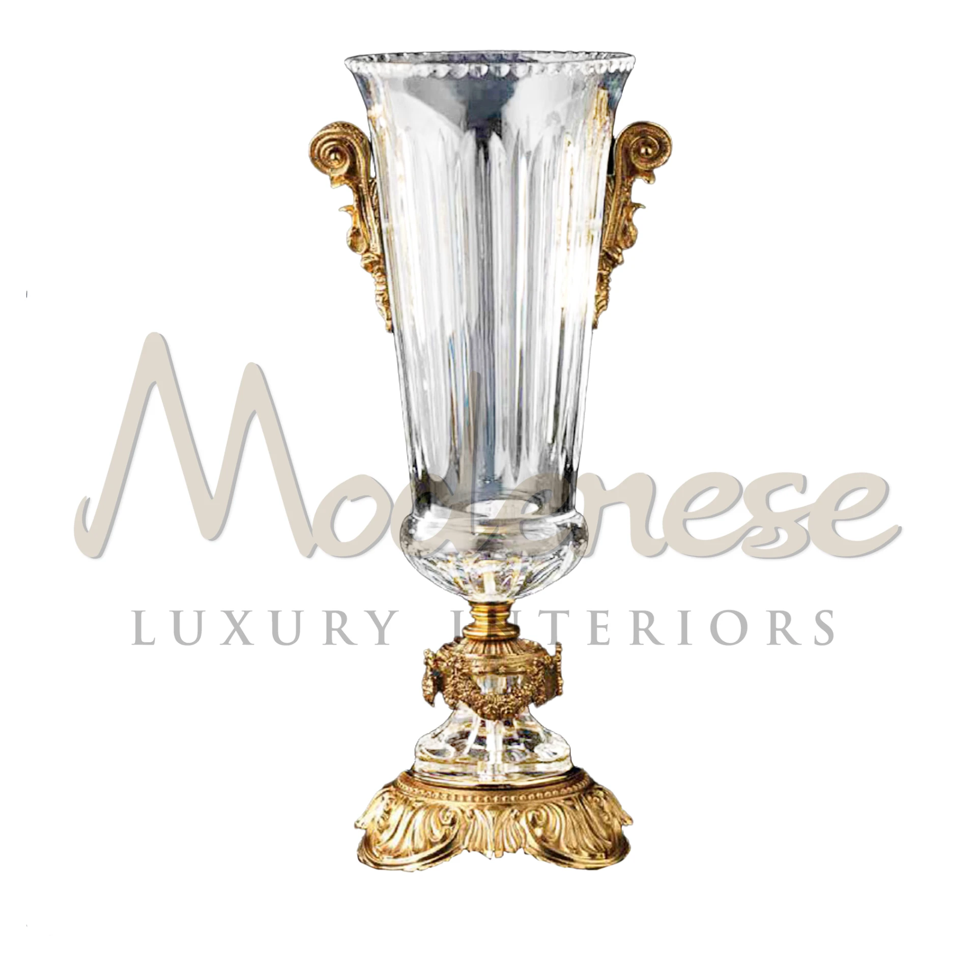 Gorgeous Crystal Tall Vase, blending classic and modern styles with intricate designs, epitomizes luxury and elegance in interior design.