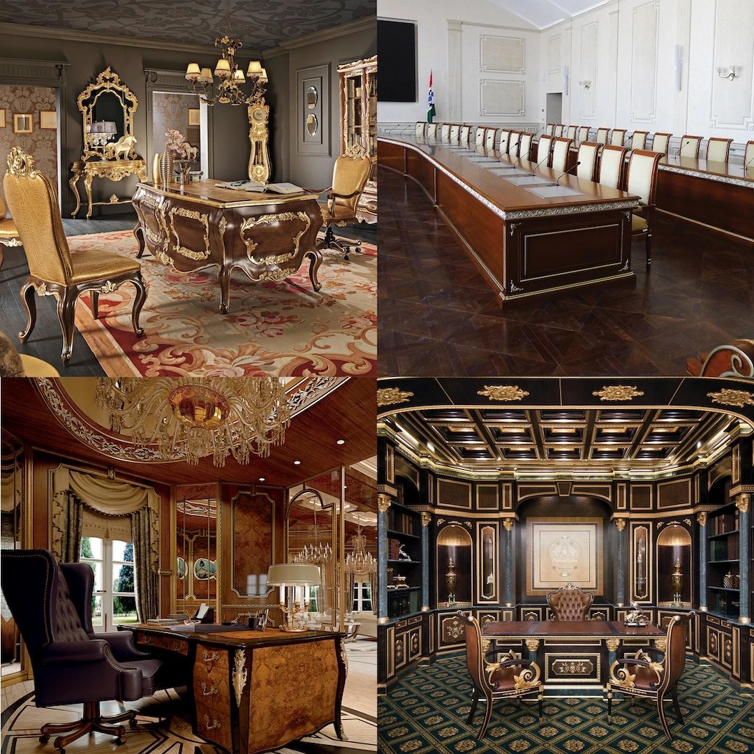 Элитная мебель Modenese для кабинетов президентов посольств и правительственных учреждений в классическом стиле
