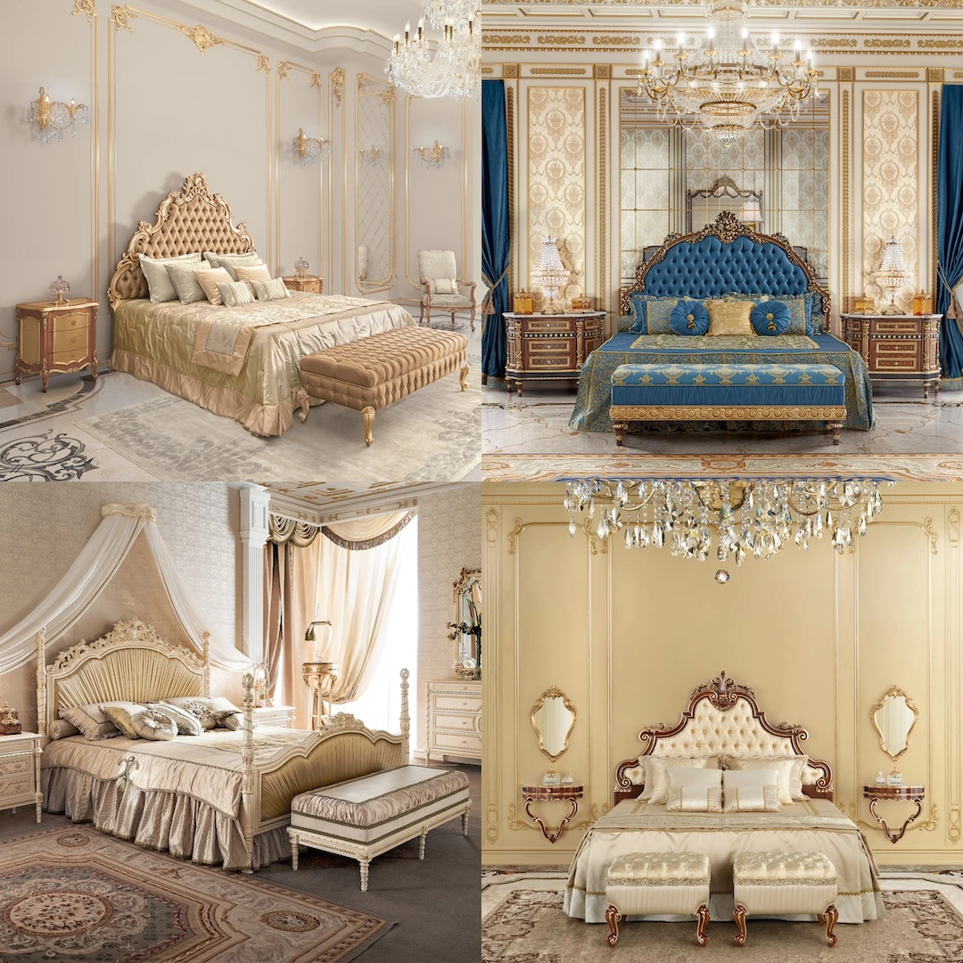 Дизайн спальни итальянская мебель в стильном стиле для украшения интерьера с лучшей кроватью ручной работы