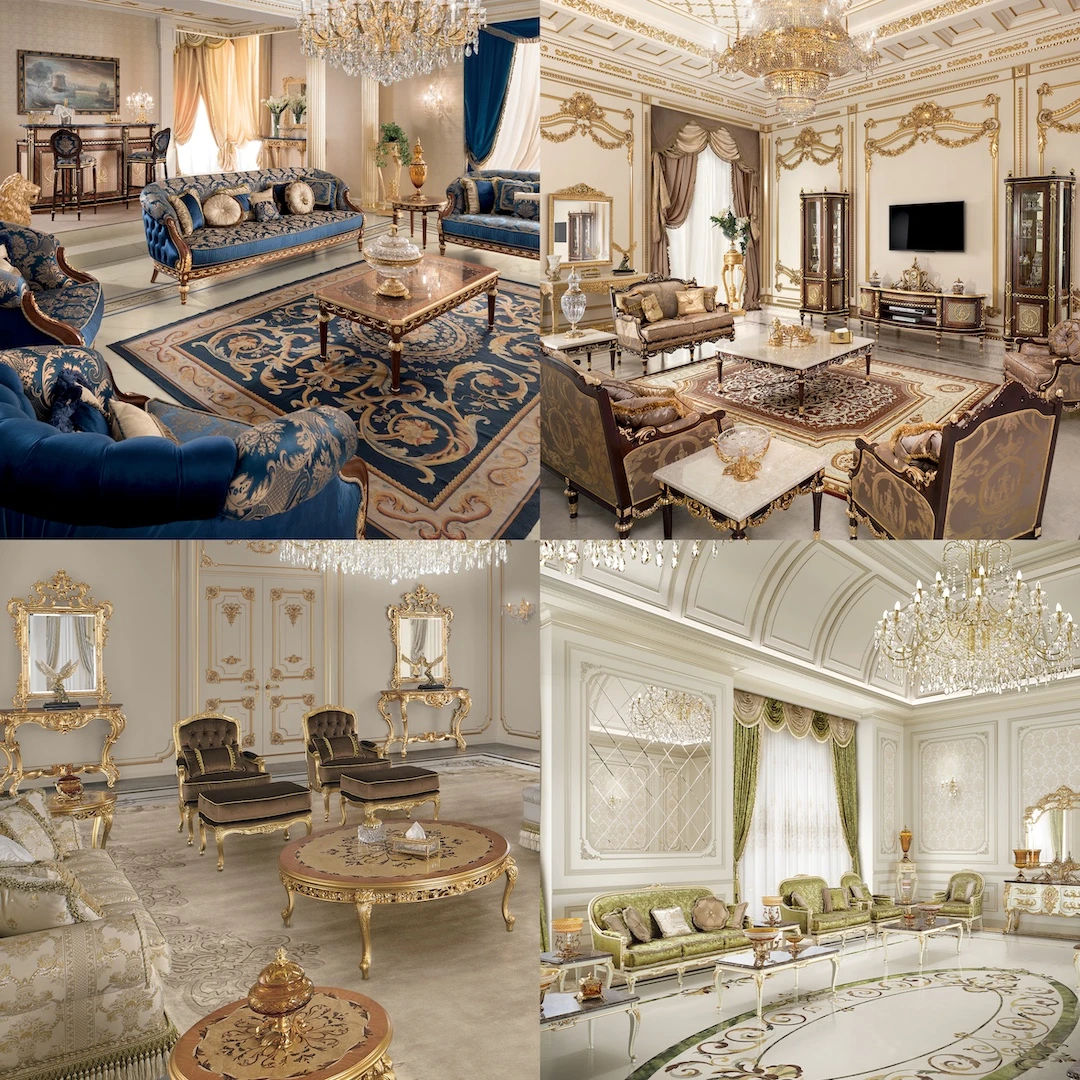 Мебель для гостиной от производителя Modenese Luxury в классическом стиле для украшения вашей виллы