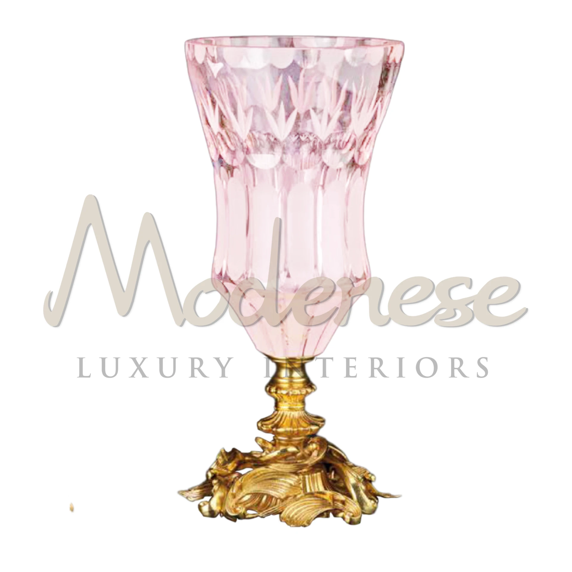 Classical Figured Pink Vase, featuring intricate patterns inspired by ancient Greek or Roman art, adds elegance and sophistication to luxury interiors.