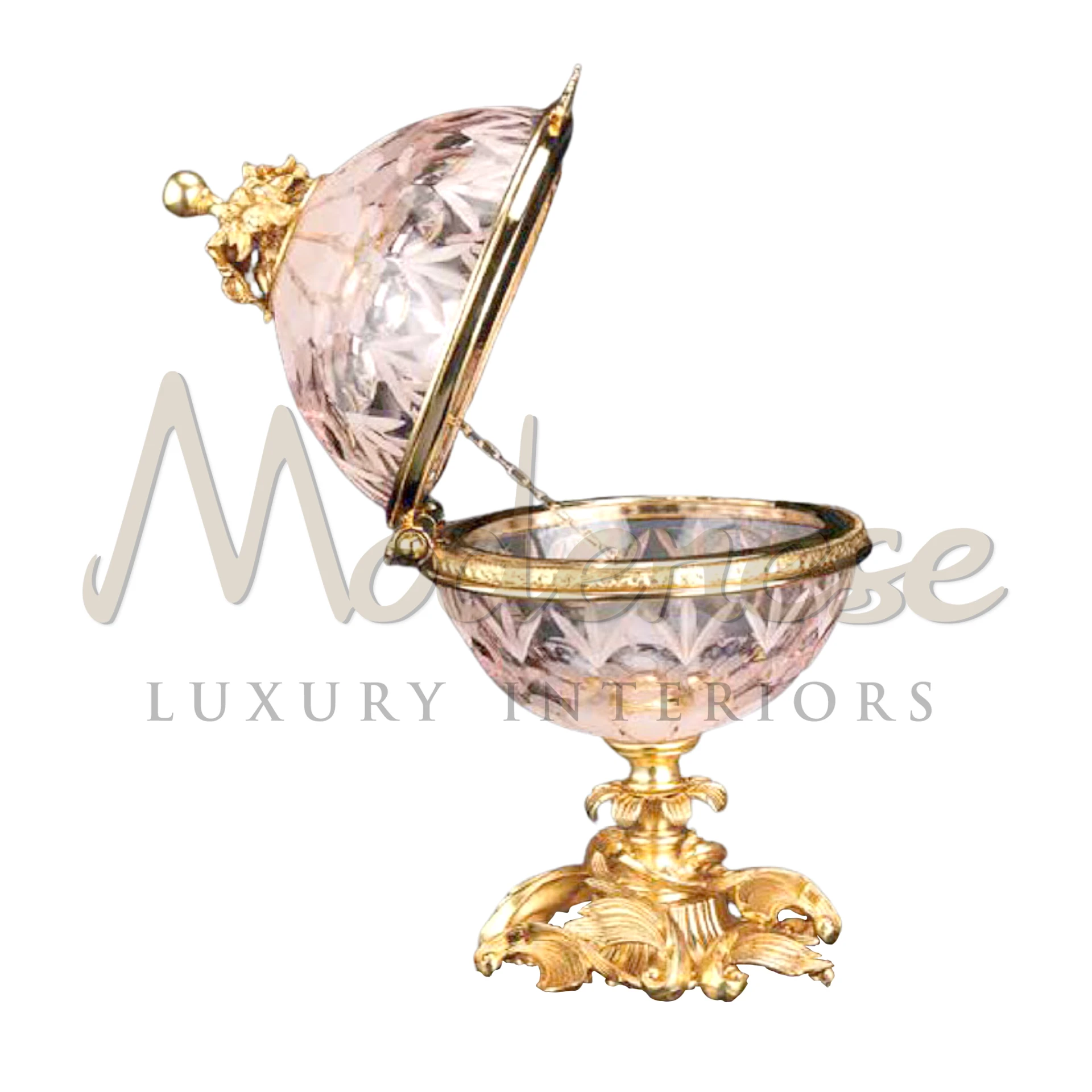 Royal Pink Pedestal Glass Box, an elegant, regal decorative piece, perfect for showcasing in luxury interiors, enhancing the space with its classic style.