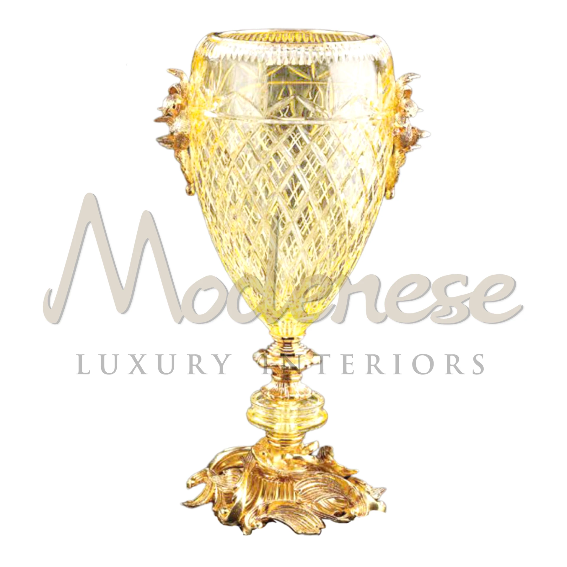 Traditional Tall Light Yellow Glass Vase, featuring ornate patterns and textured surfaces, brings warmth and elegance to luxury and classic interior designs.
