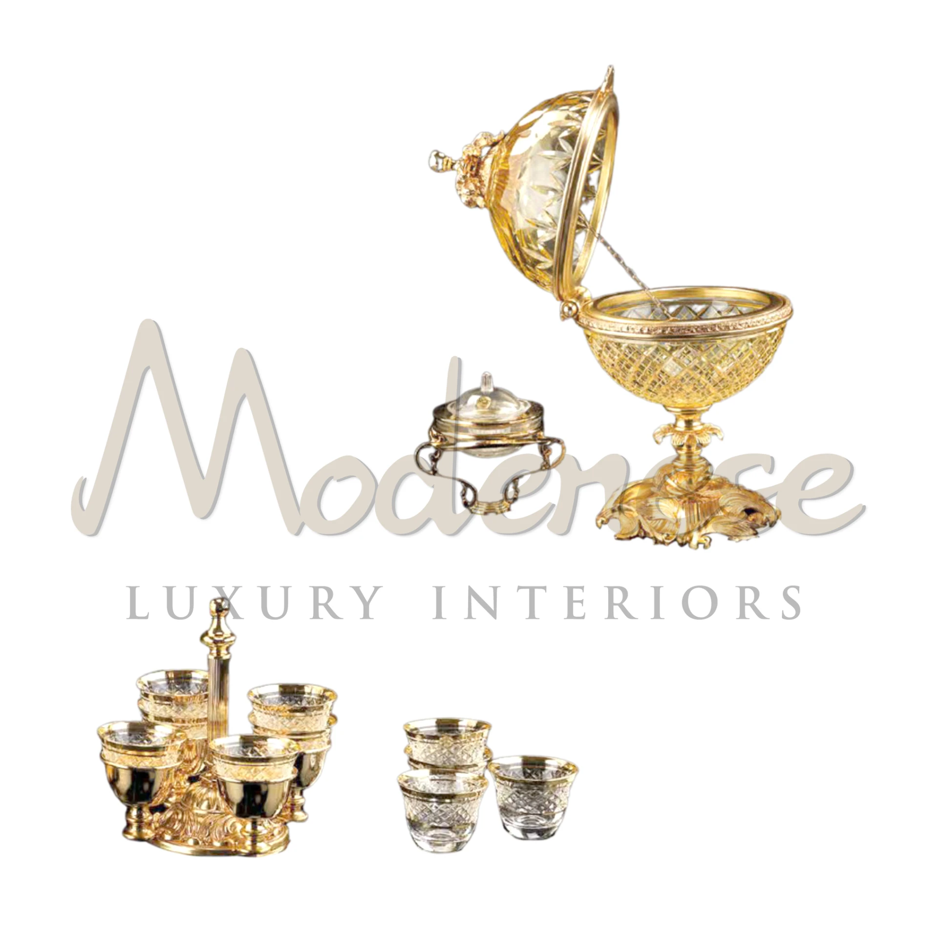 Luxury Light Yellow Glass Box Set, crafted with exquisite attention to detail, offers unique designs and premium elegance for classic and luxury interiors.