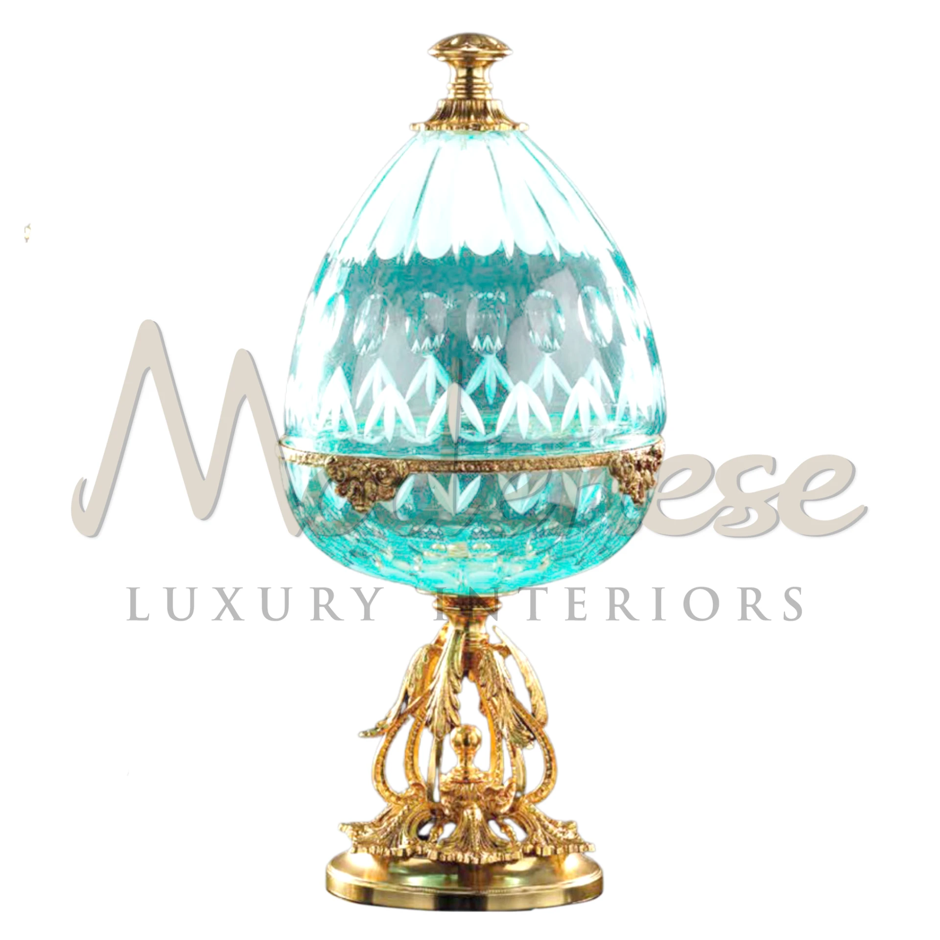 Imperial Luxury Turquoise Box, a vibrant and sophisticated storage solution, ideal for luxury interiors and treasured possessions, reflecting classic and baroque elegance.






