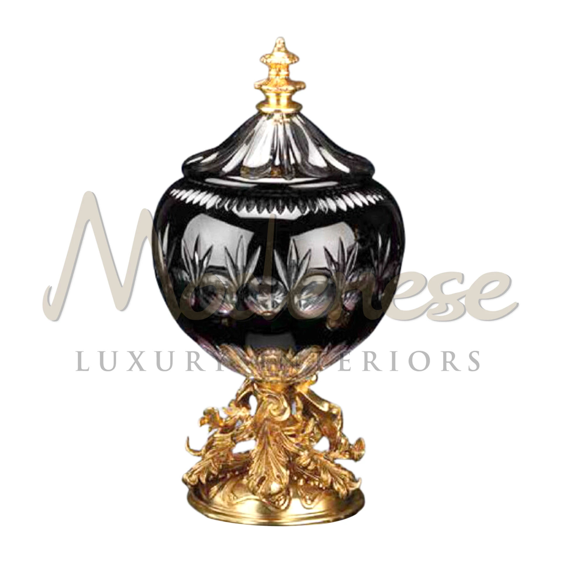 Exquisite Black Box in leather or metal, offering sleek and luxurious storage for jewelry or valuables, perfect for adding a sophisticated touch to luxury interiors.






