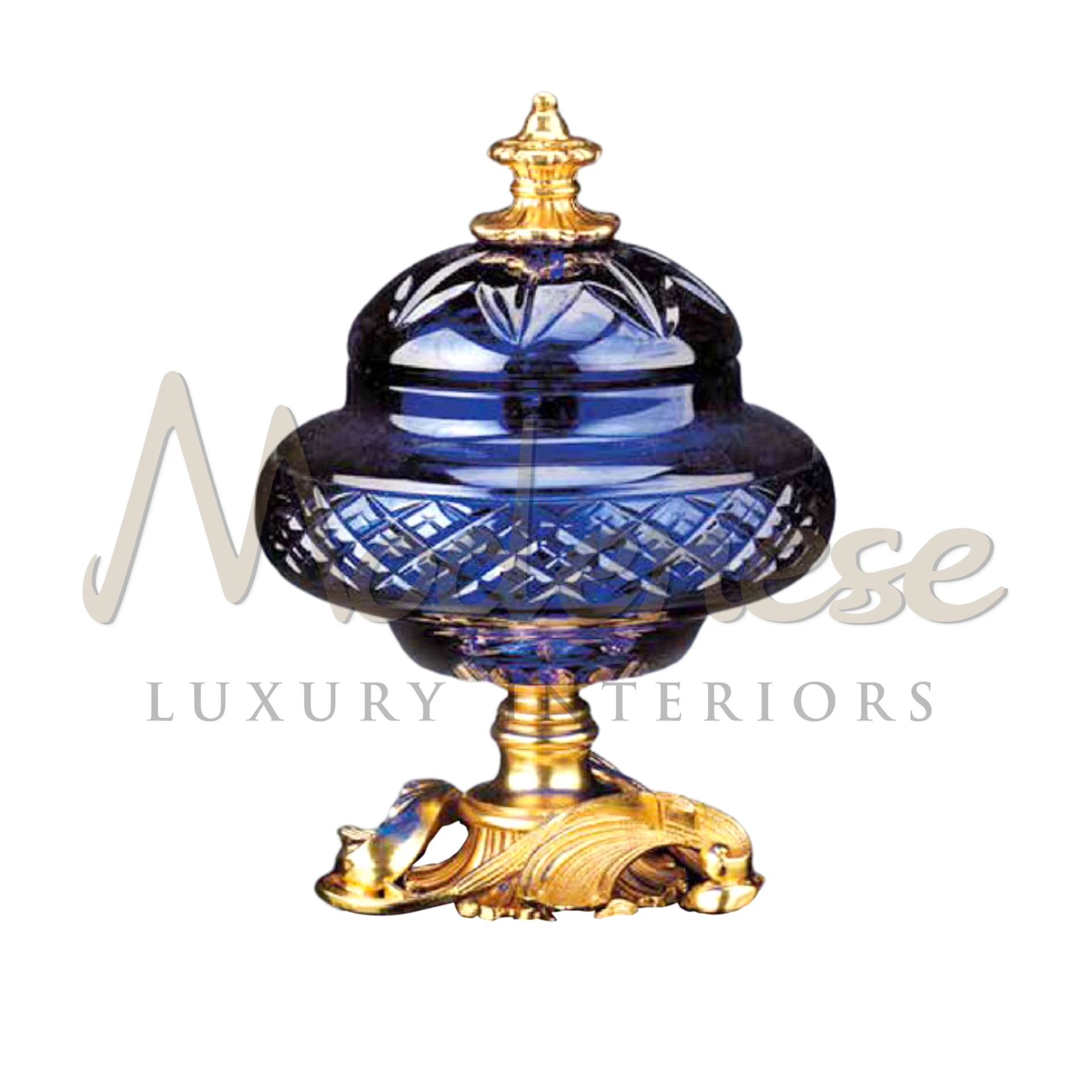 Classical Royal Blue Box in wood, metal, or glass, exuding grandeur and opulence, a perfect addition to luxury interiors with a taste for classic and baroque styles.







