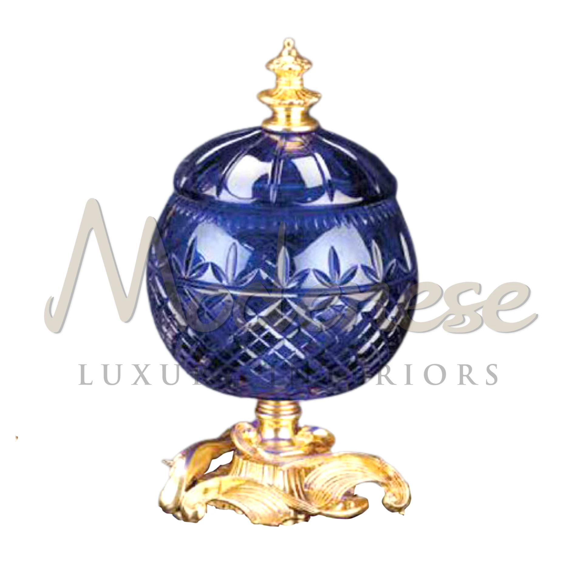 Victorian Royal Blue Glass Box, a symbol of elegance and history, perfect for adding a touch of Victorian grandeur to luxury interiors, whether for storage or display.






