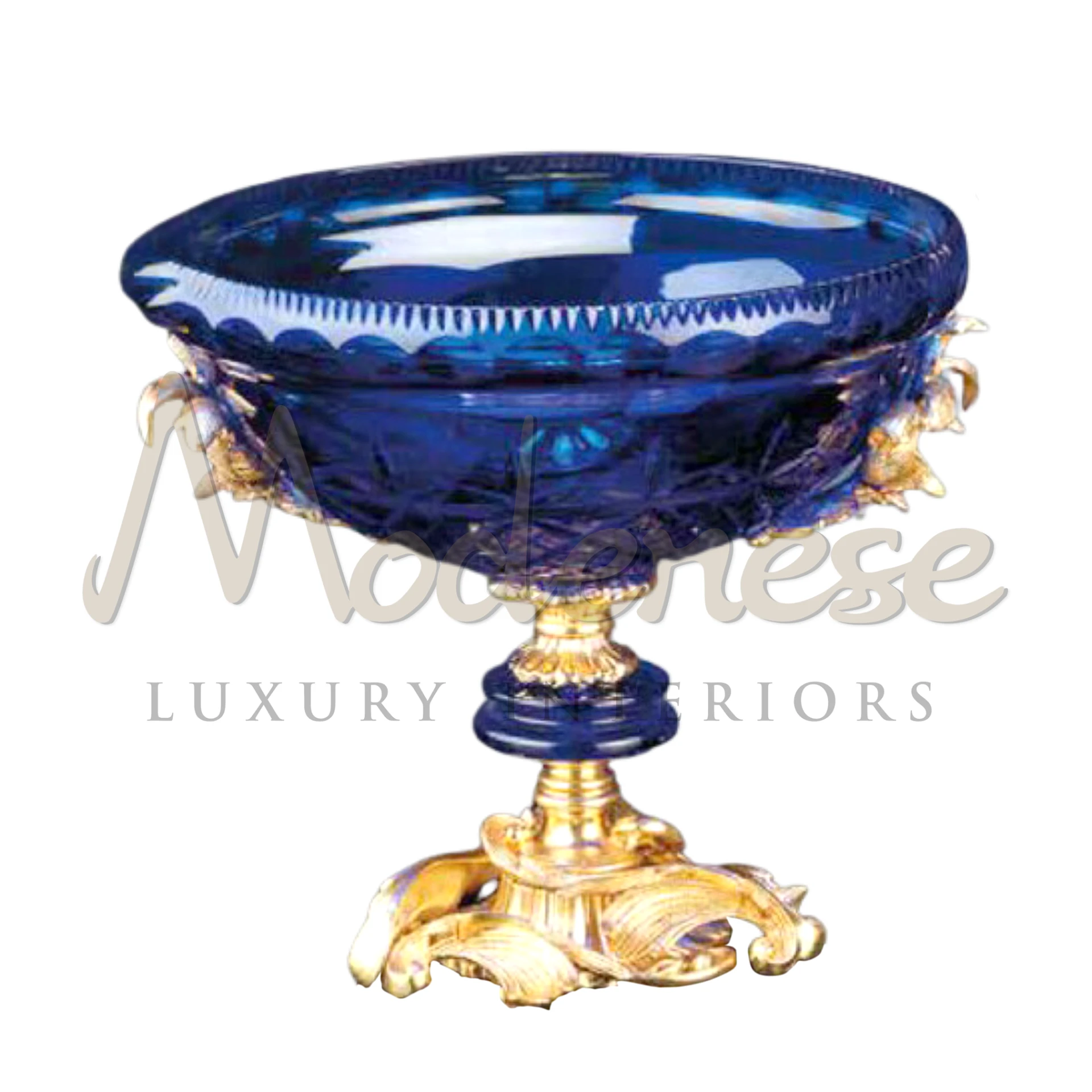 Traditional Royal Blue Bowl, a classic piece of beauty for any interior, perfect for displaying fruit or potpourri, adding elegance to living, dining, or kitchen areas.






