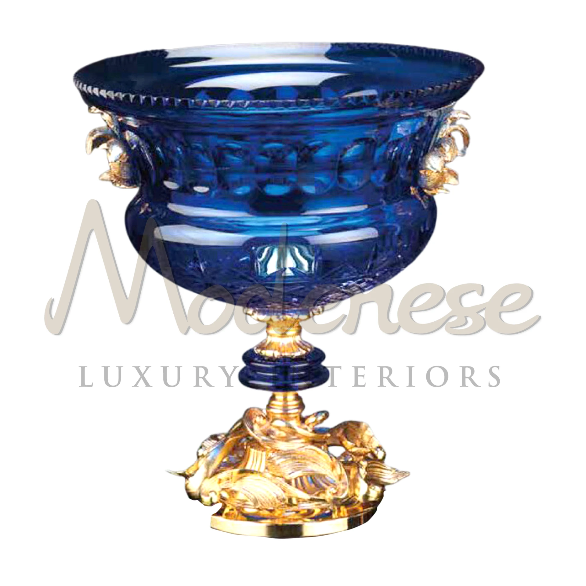 Gorgeous Royal Blue Bowl, exuding elegance and charm, a luxurious addition to any space, perfect for enhancing interior design.


