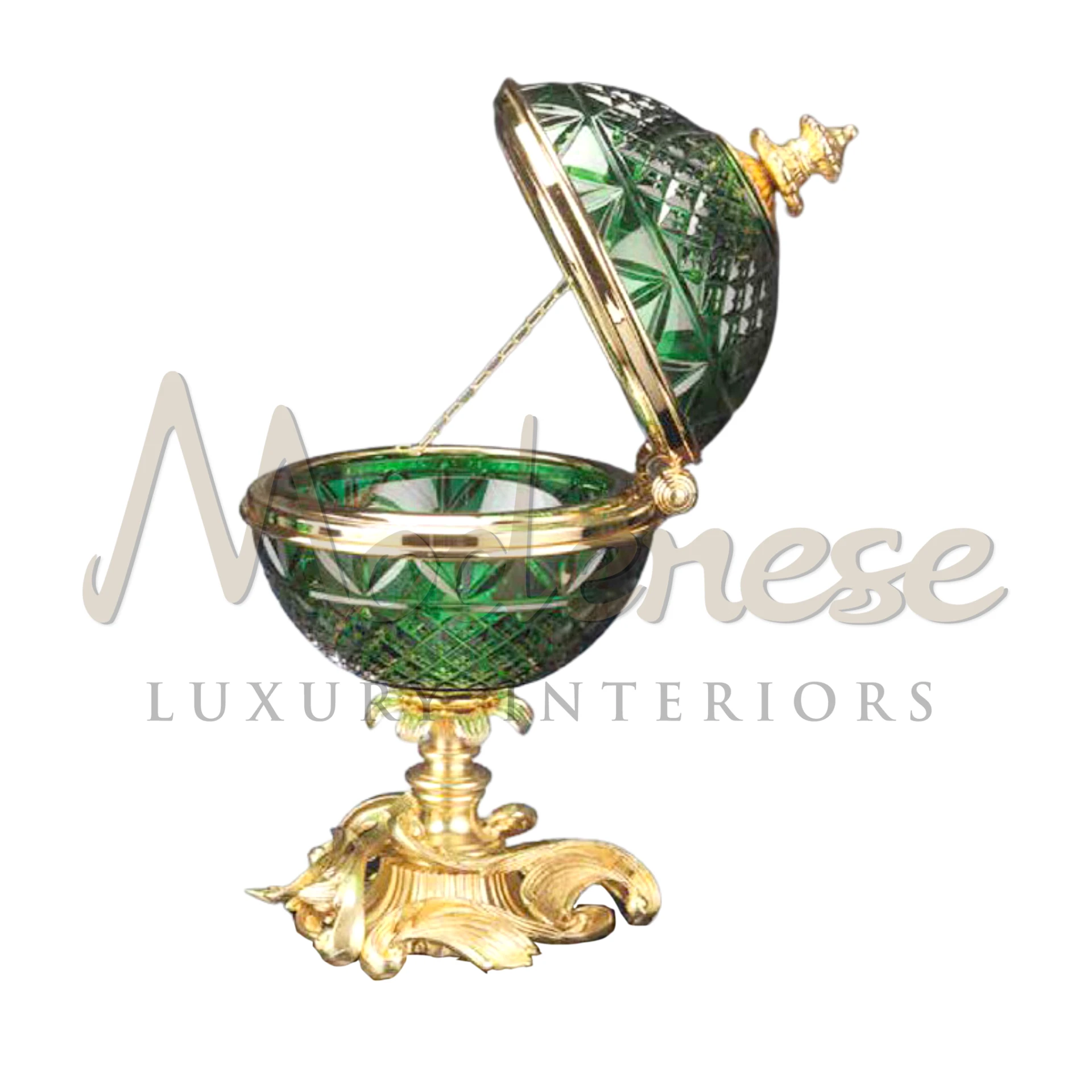 Gorgeous Green Crystal Box - Functional and aesthetic decorative item for home decor.