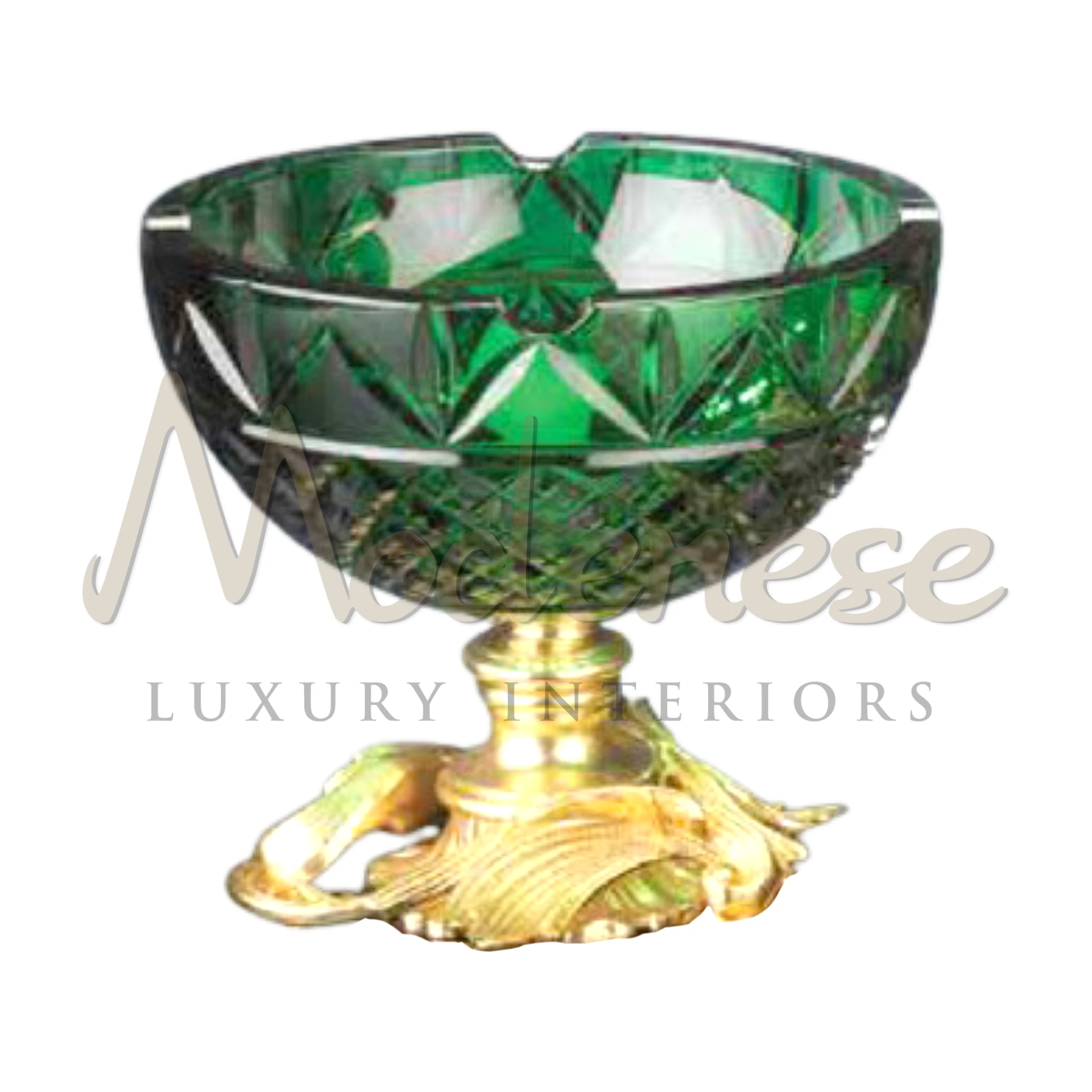 Luxury Emerald Crystal Bowl - Enhance home decor with elegance and luxury.
