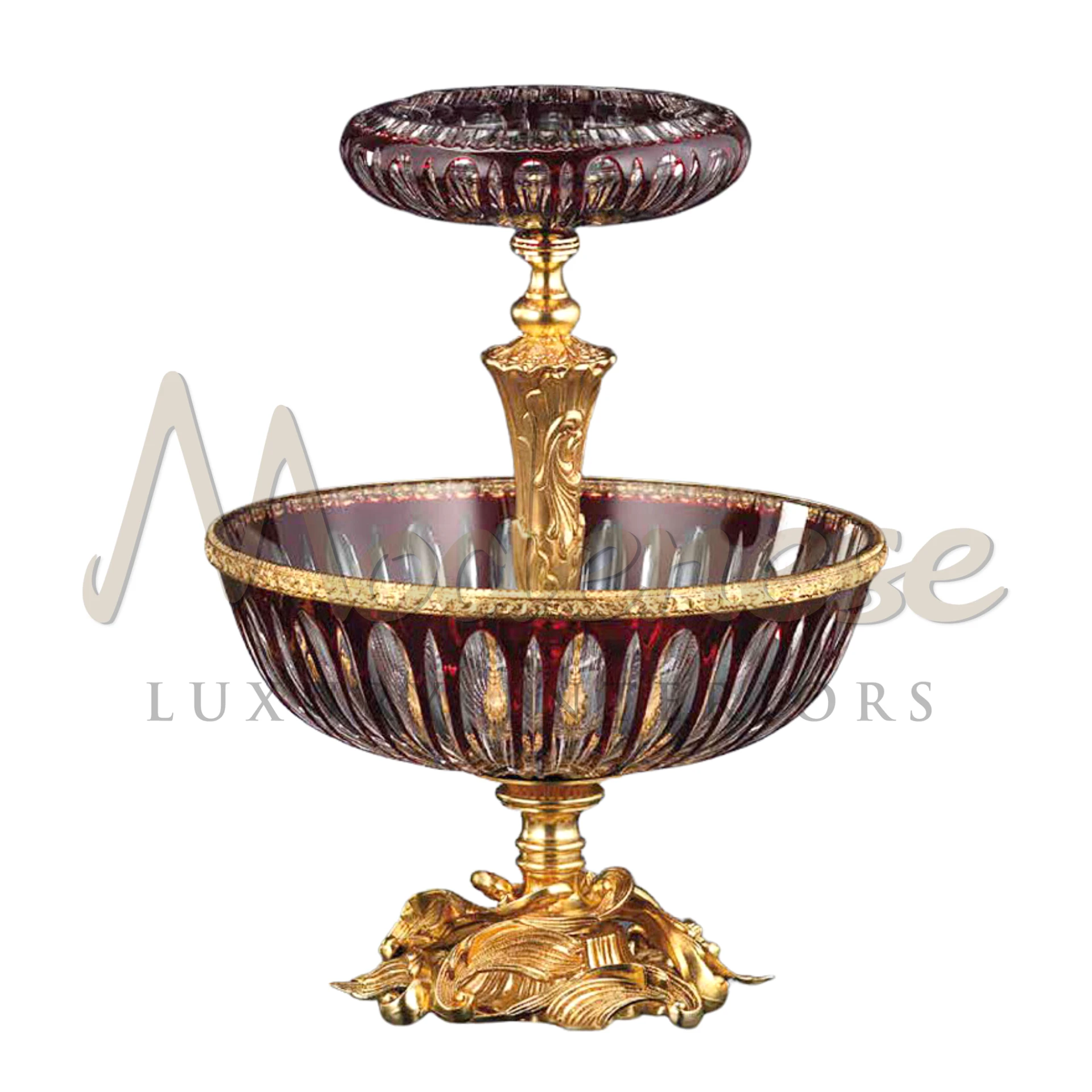 Classical Double Deck Bowl, perfect for luxury interior design, used in formal settings like dining rooms, blending classic and Baroque elegance.






