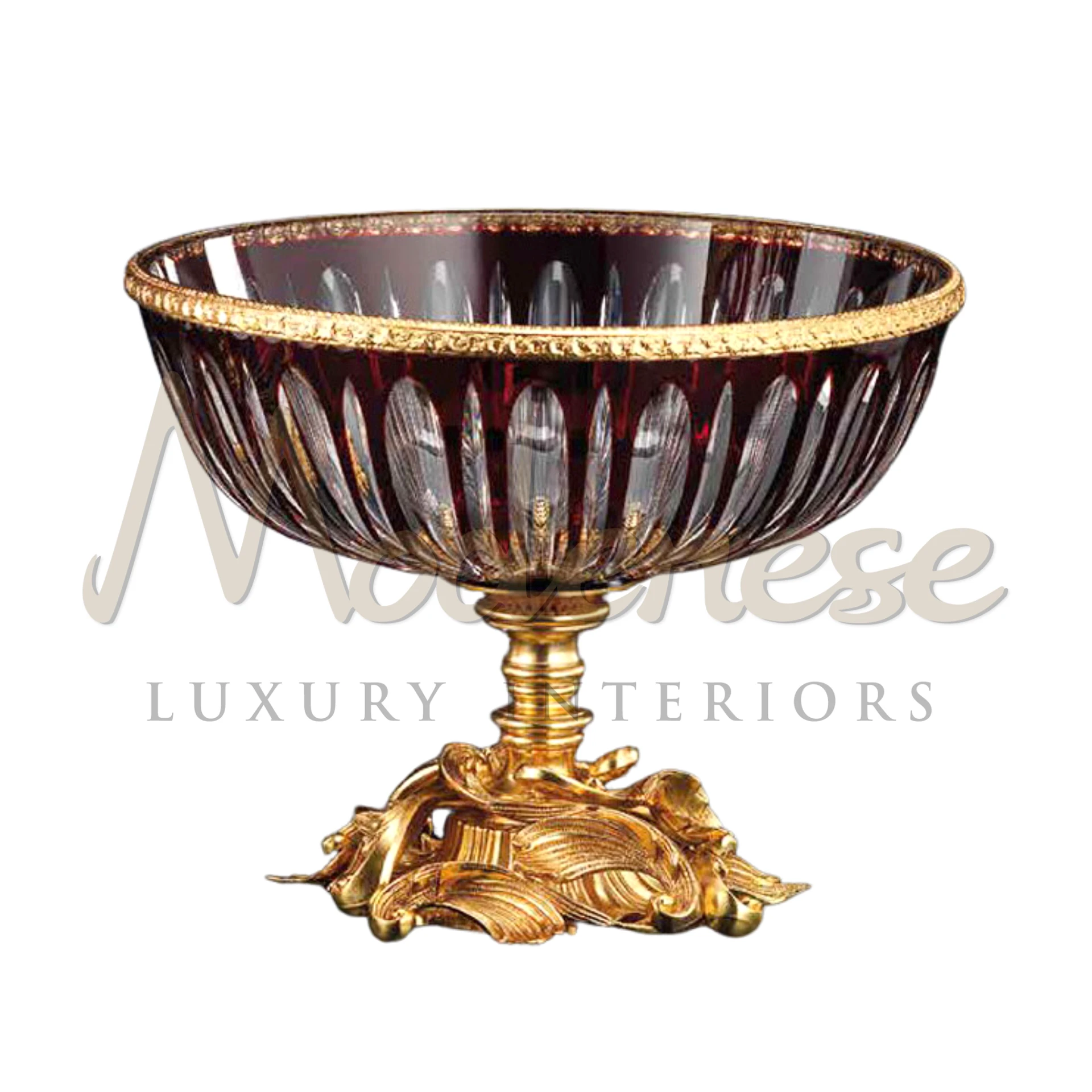 Regal Royal Dark Glass Bowl, showcasing luxury and sophistication in high-quality crystal, ideal for enhancing interior design with its rich color and unique style.