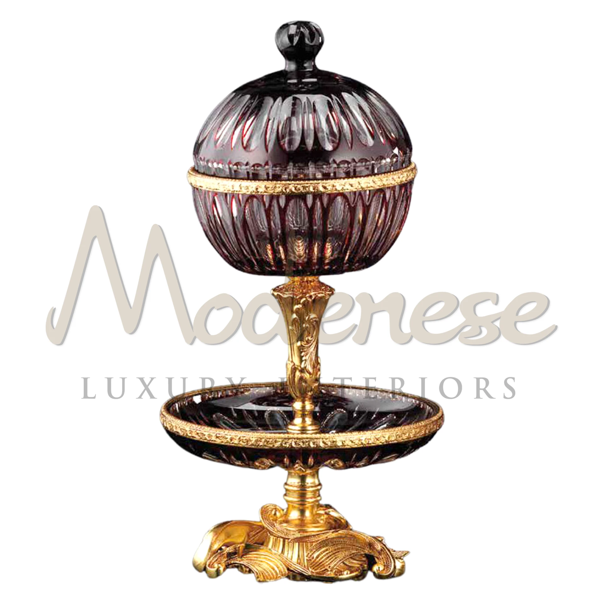Gorgeous Double Deck Bowl in high-quality glass, featuring intricate designs for a luxurious and stylish interior, blending classic elegance with artistic flair.