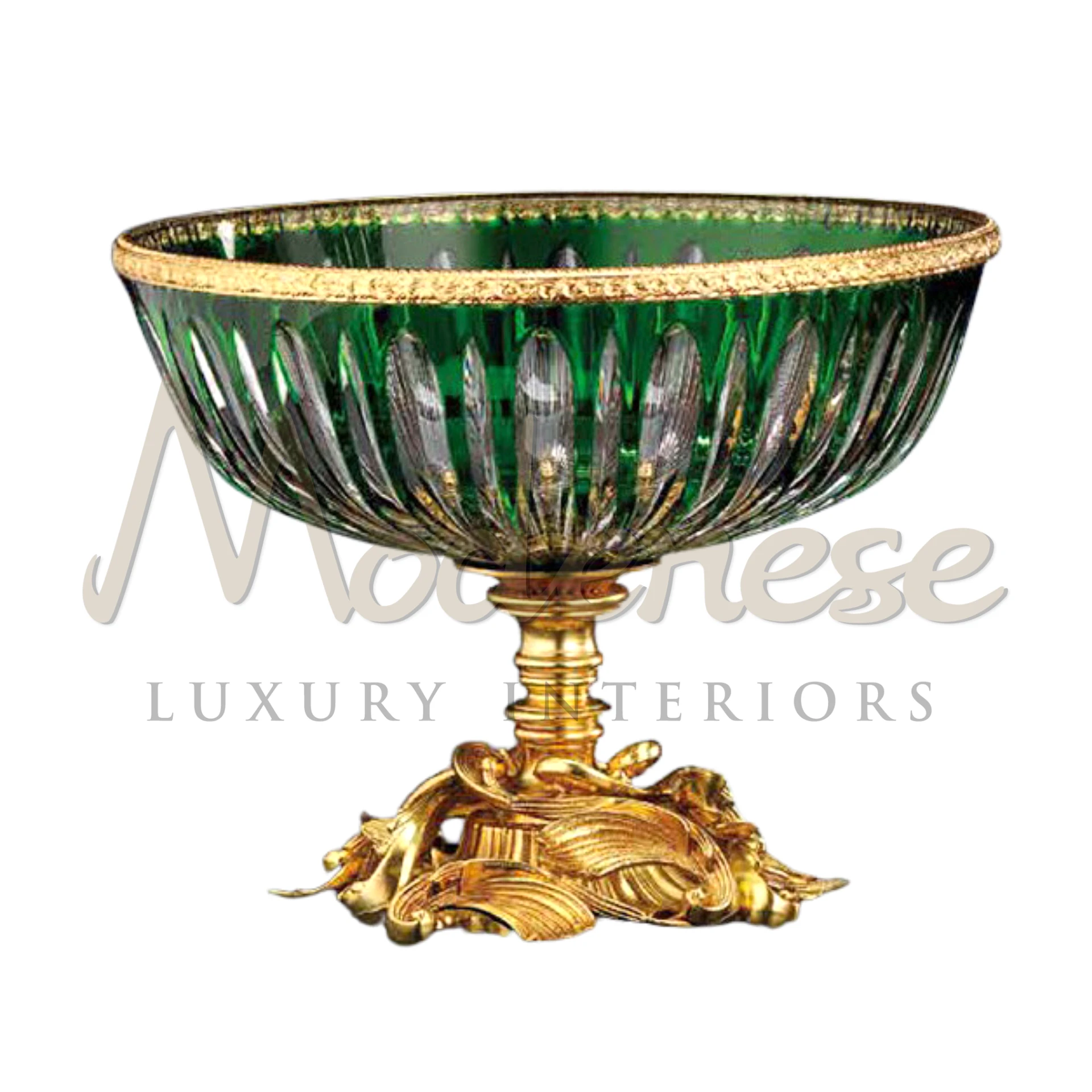 Classical Green Glass Bowl, emphasizing quality and craftsmanship, perfect for adding a touch of luxury and classic style to interior design settings.






