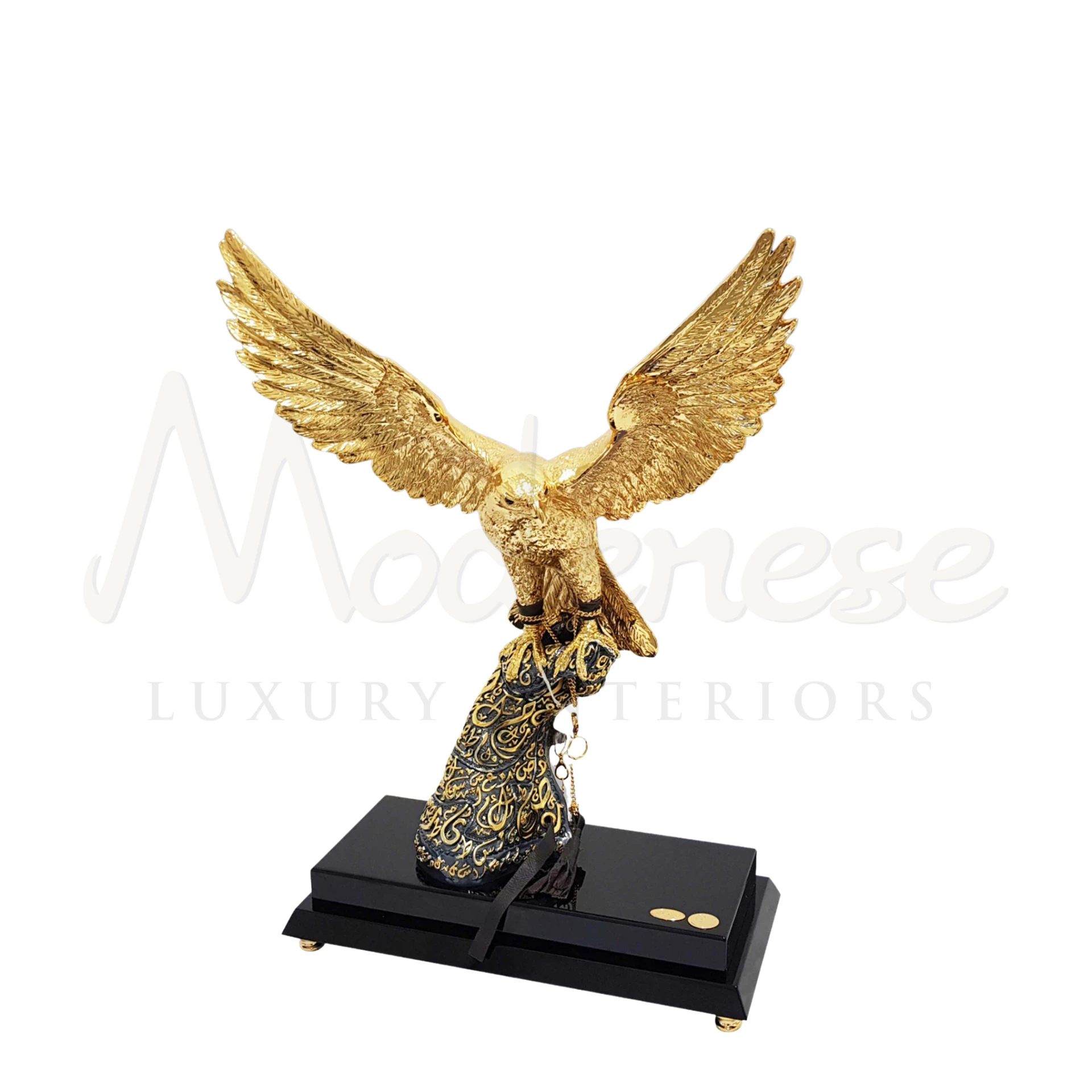 Royal Falcon statue, symbolizing nobility and strength, crafted in bronze, stone, or resin, perfect for adding a touch of royal elegance to luxury home décor.






