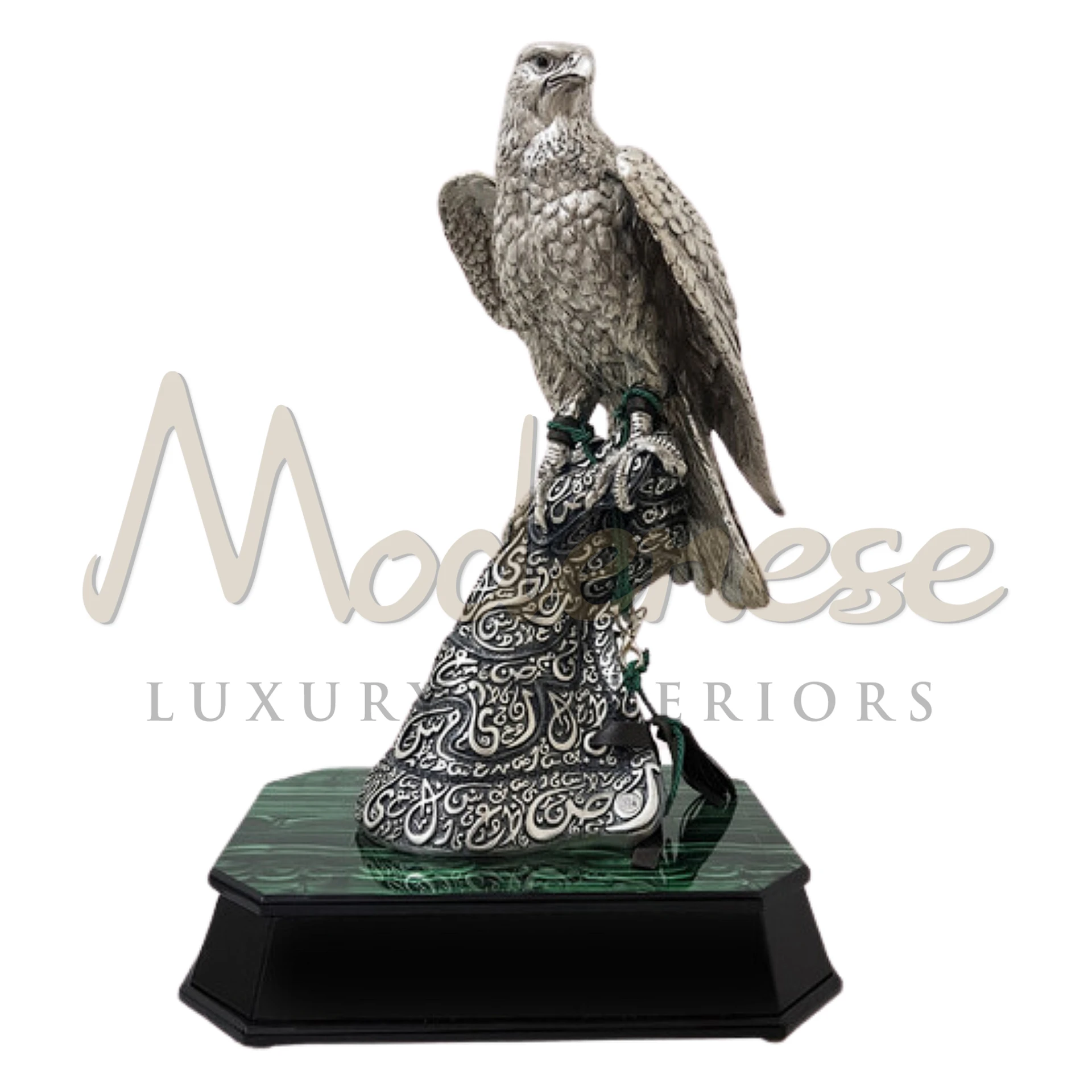 Victorian Silver Falcon in various styles, a perfect blend of realistic and stylized art, ideal for collectors and luxury Victorian-era home décor enthusiasts.






